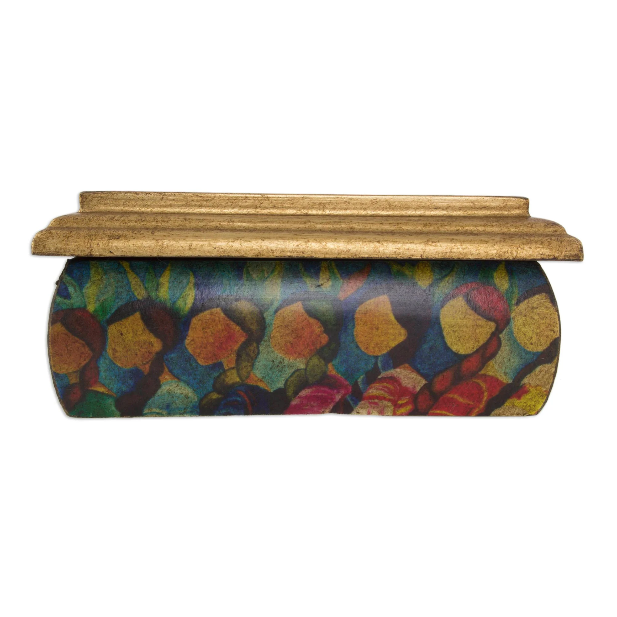 Huichol Women Huichol Women on Wood Decoupage Jewelry Box with Mirror - Image 4