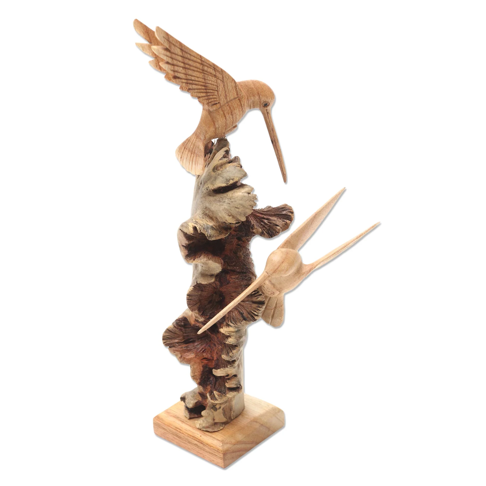Hummingbird Heights Hummingbird Sculpture Hand Carved from Wood - Image 2