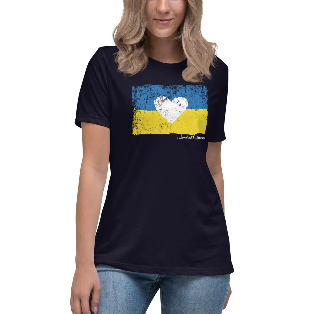 I Stand With Ukraine Women's Relaxed T-Shirt - Image 3