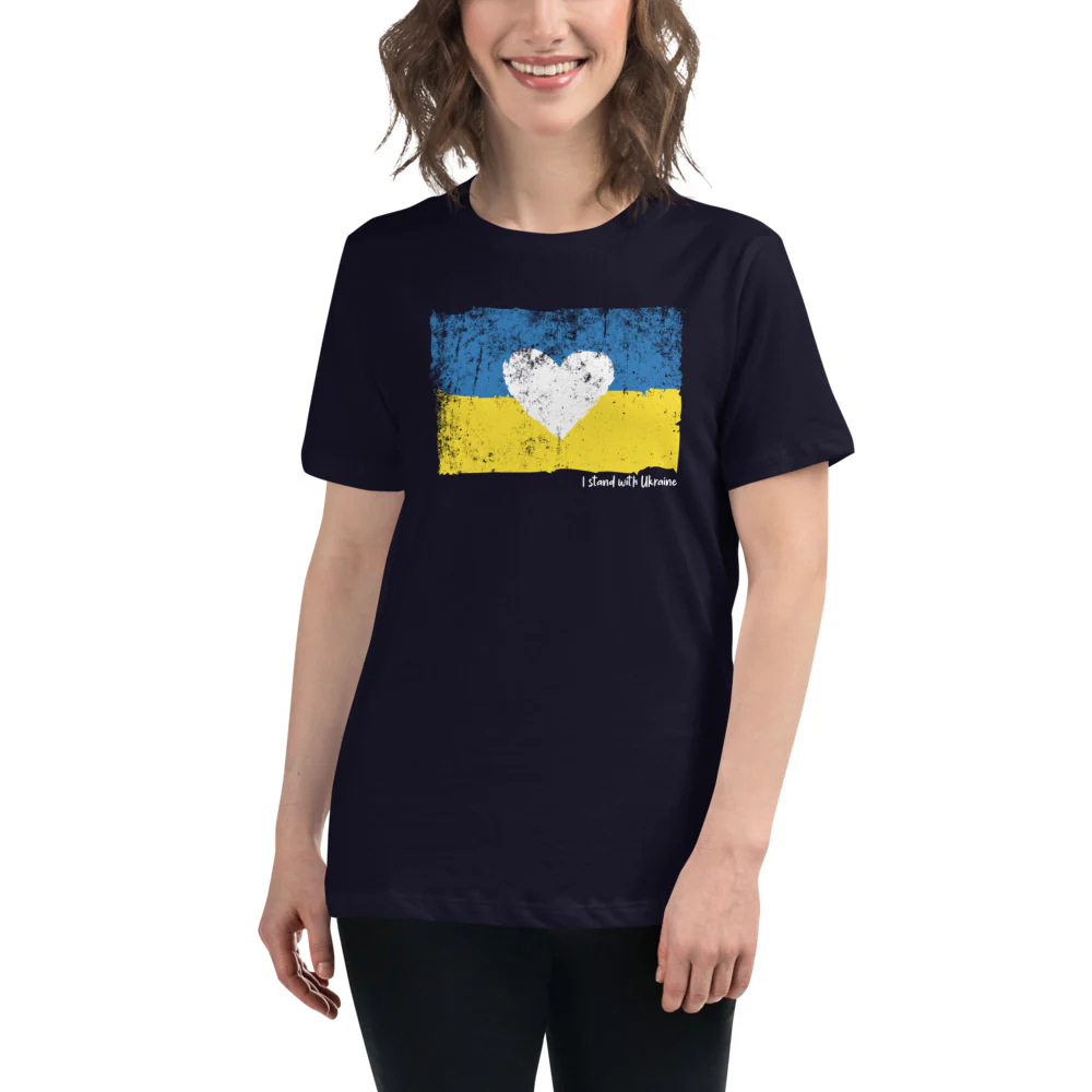 I Stand With Ukraine Women's Relaxed T-Shirt - Image 4
