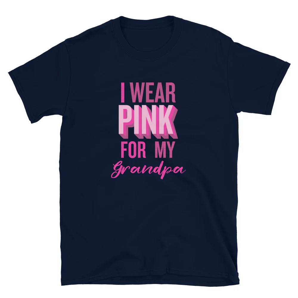 I Wear Pink For My Grandpa T-Shirt - Image 3