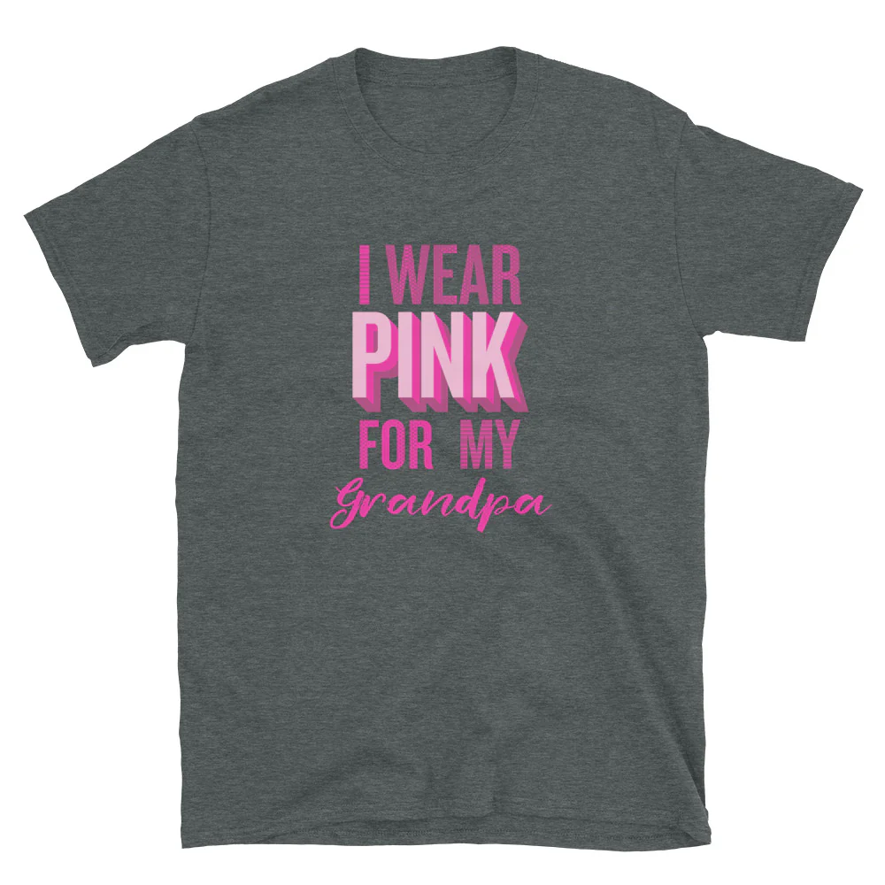 I Wear Pink For My Grandpa T-Shirt - Image 4