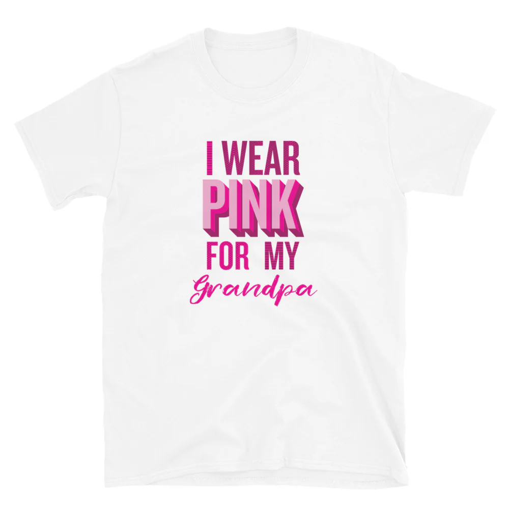 I Wear Pink For My Grandpa T-Shirt - Image 5