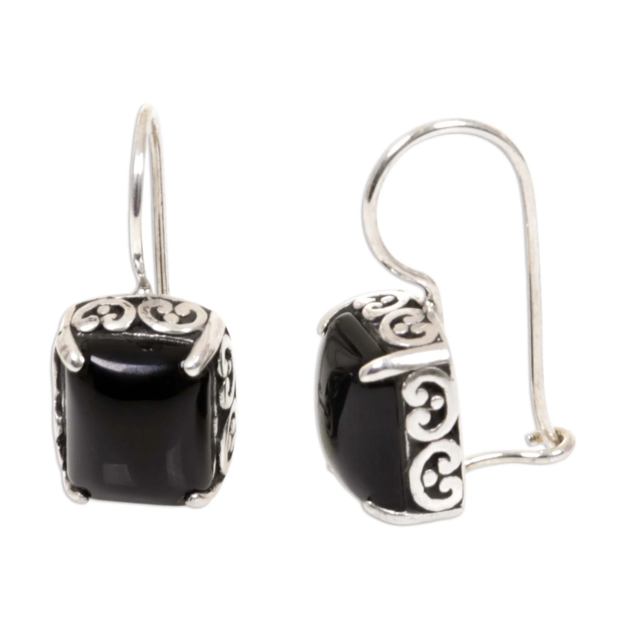 Imagine Onyx Sterling Silver Drop Earrings - Image 5