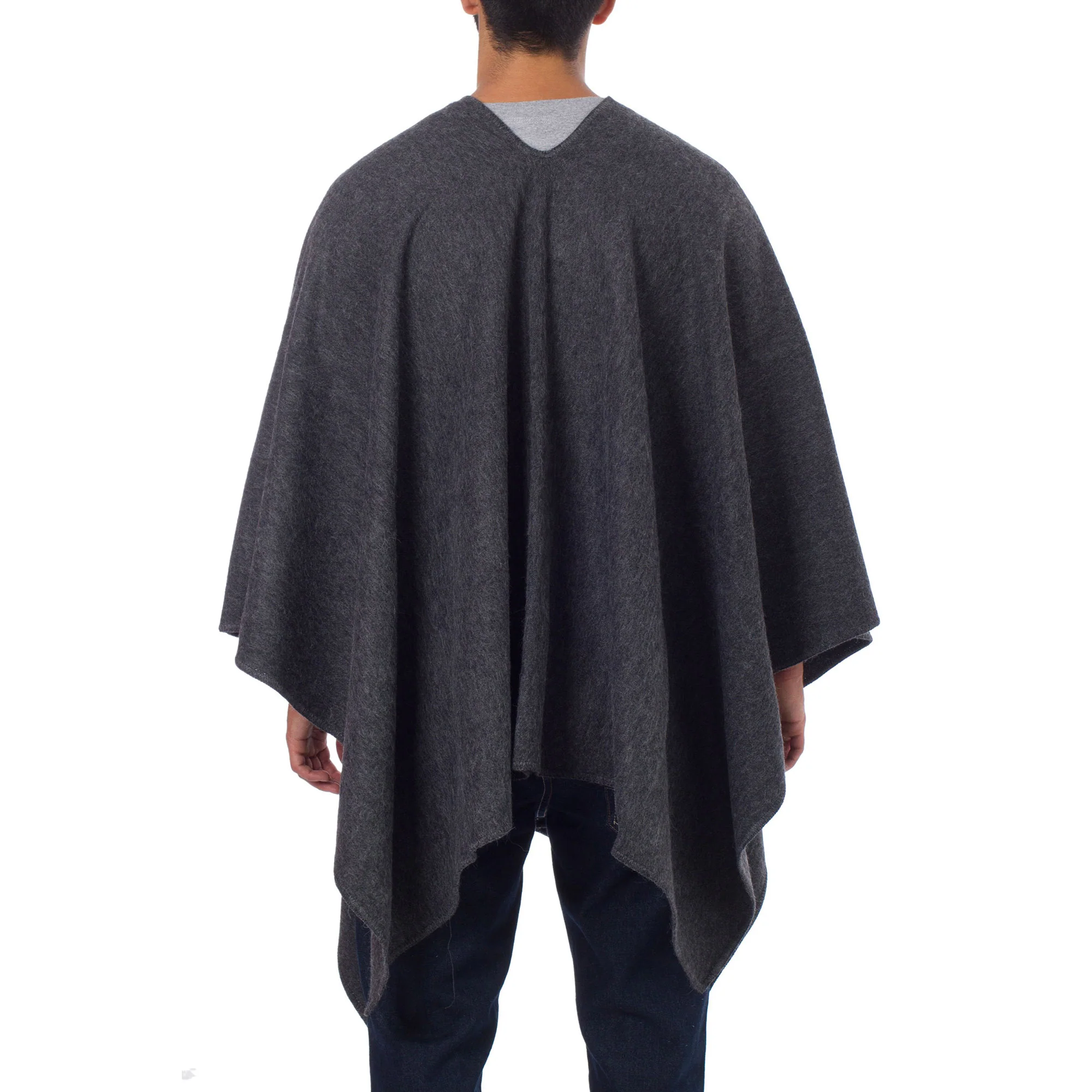 Inca Explorer Men's Alpaca Blend Poncho - Image 3