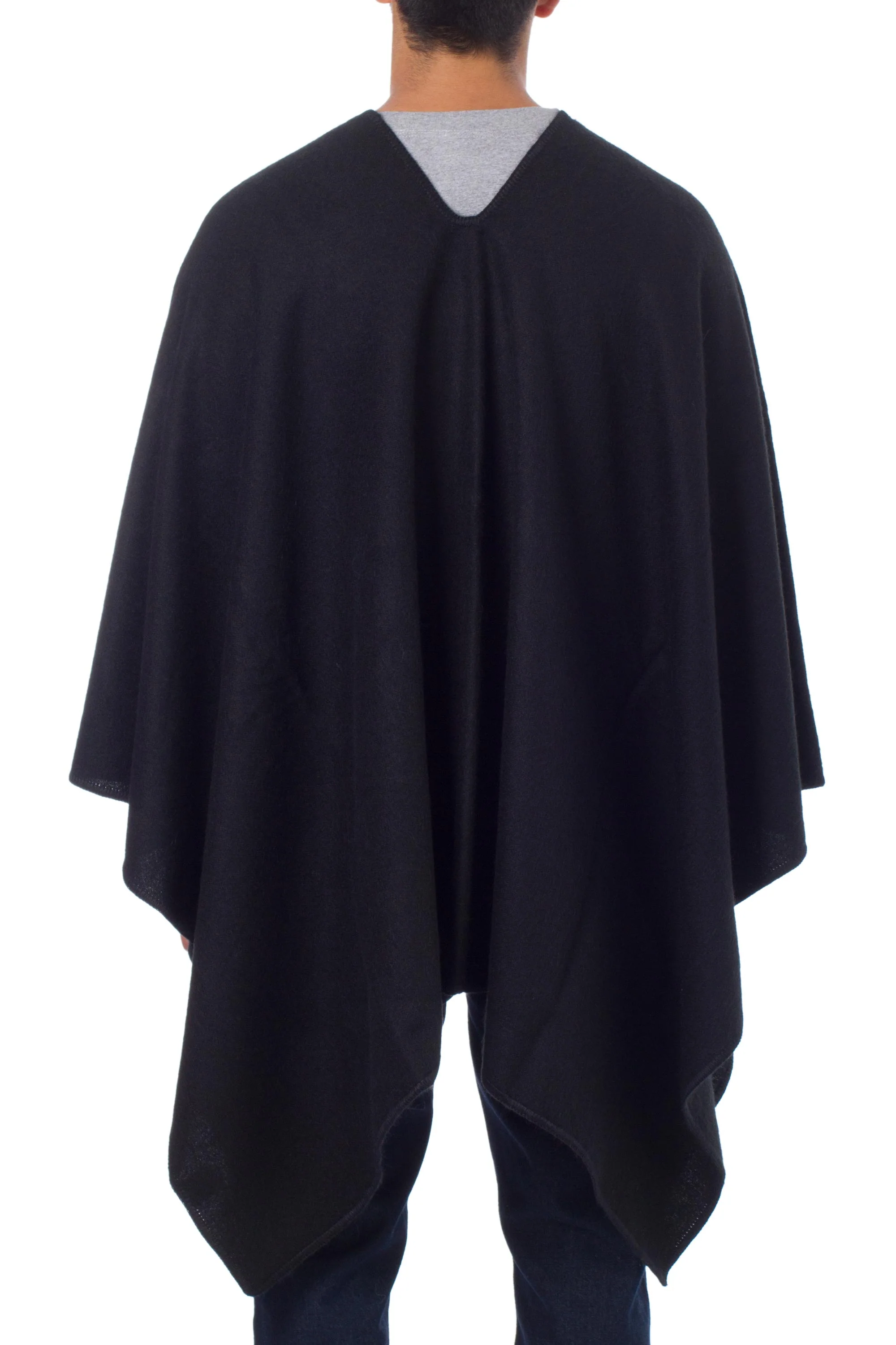 Inca Explorer Men's Alpaca Blend Poncho - Image 3