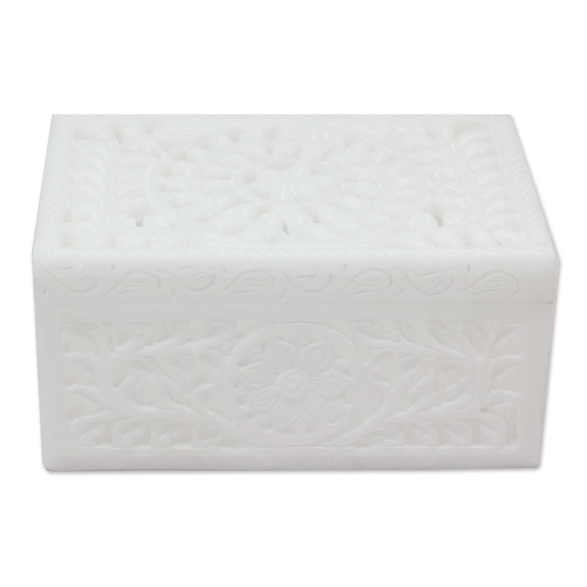 Indian Morning Glory Marble Jewelry Box - Image 3