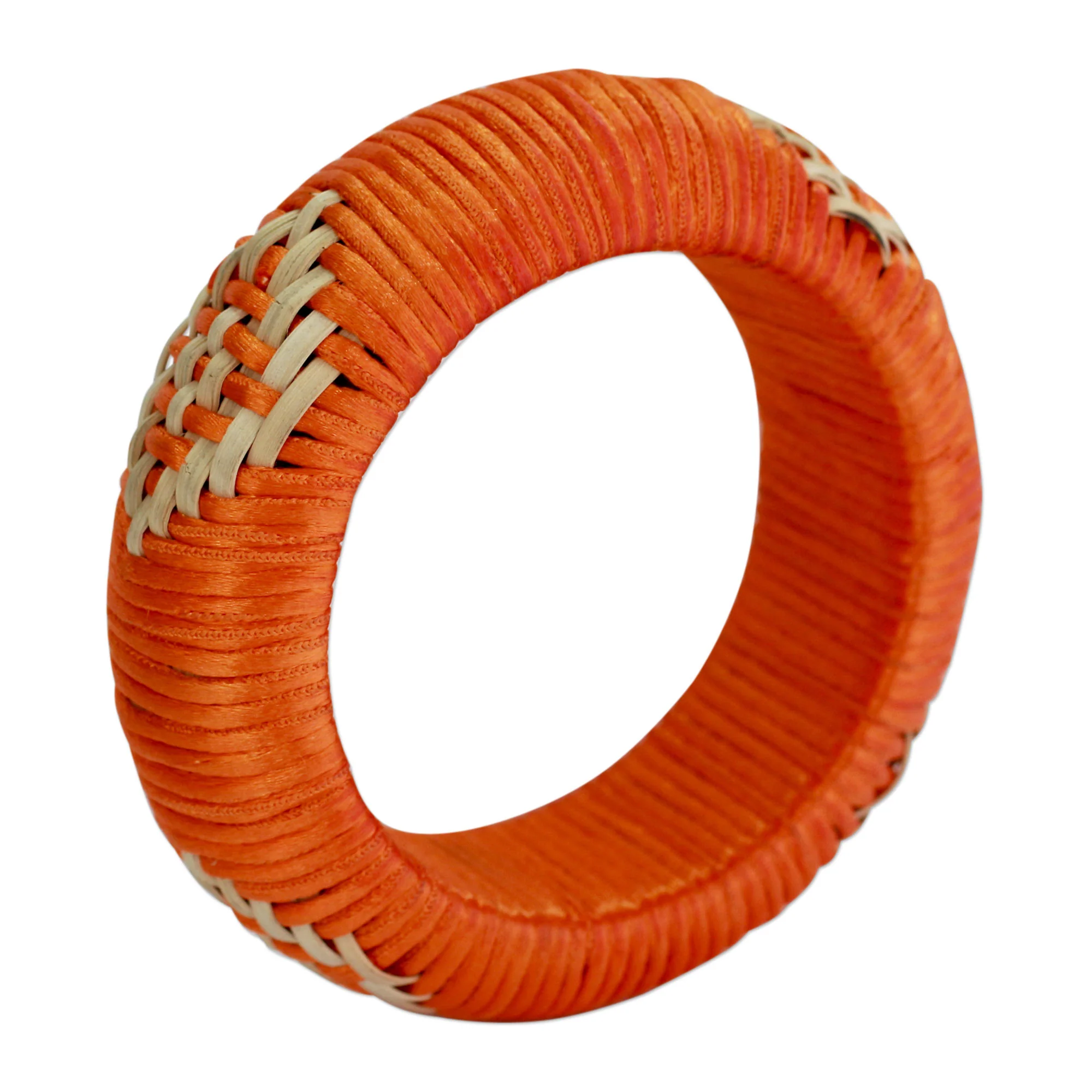 Indian Sun Hand Crafted Natural Fiber Bangle Bracelet - Image 3