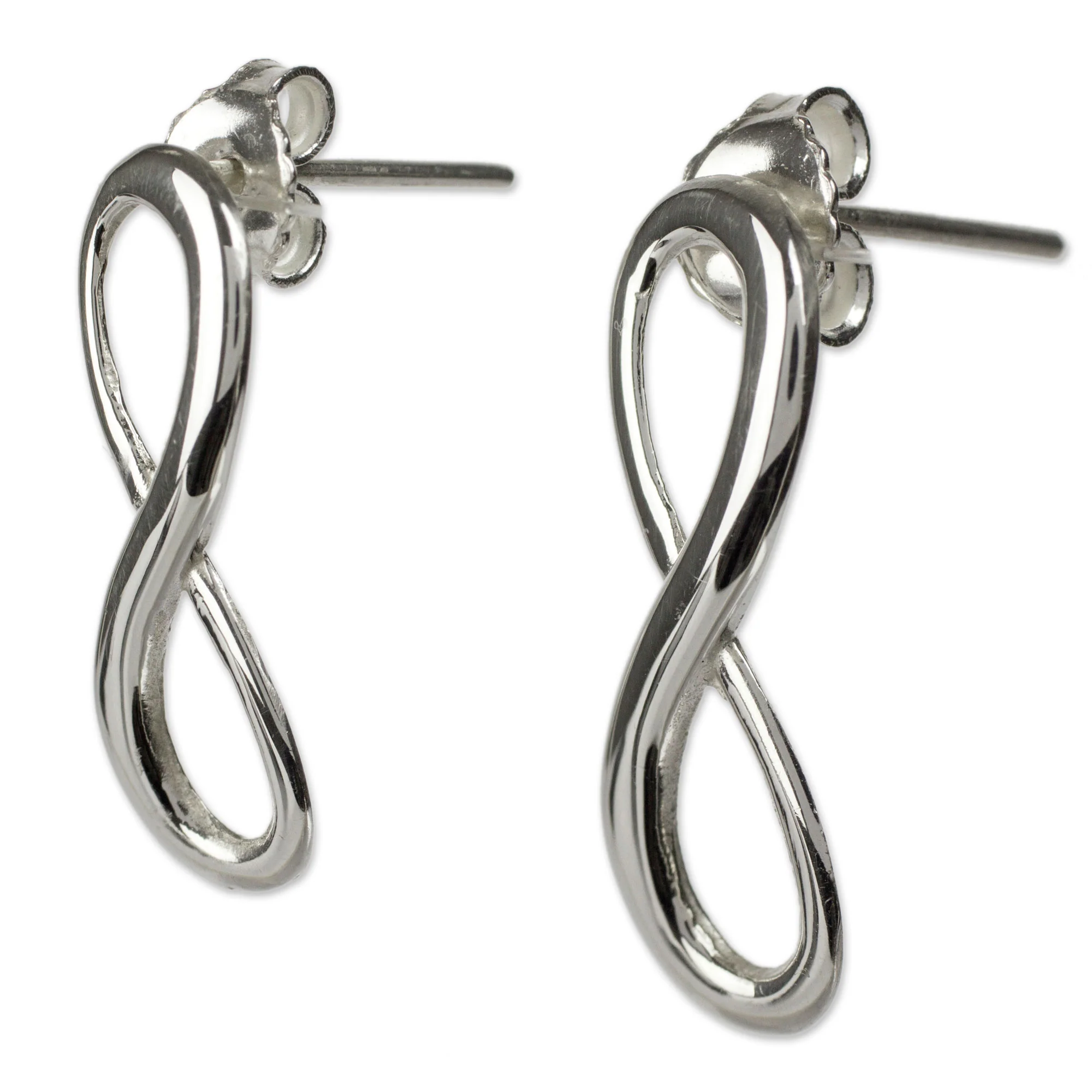 Infinite Maya Harmony Silver Drop Earrings - Image 3