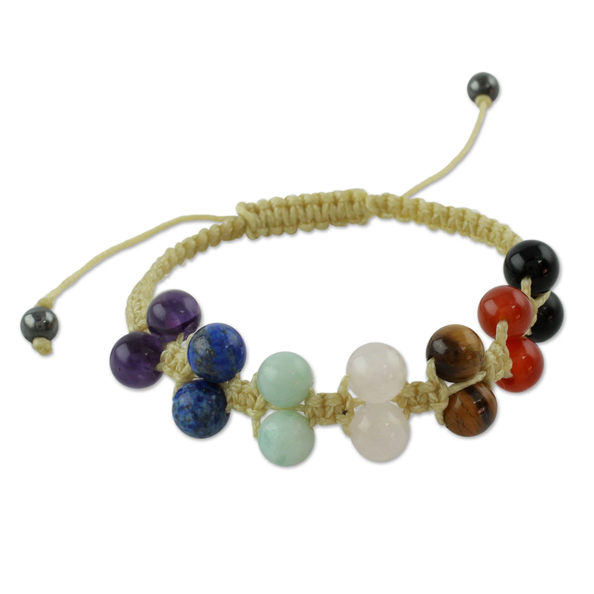 Inner Balance Multi-Gem Lapis Lazuli Beaded Bracelet - Image 2