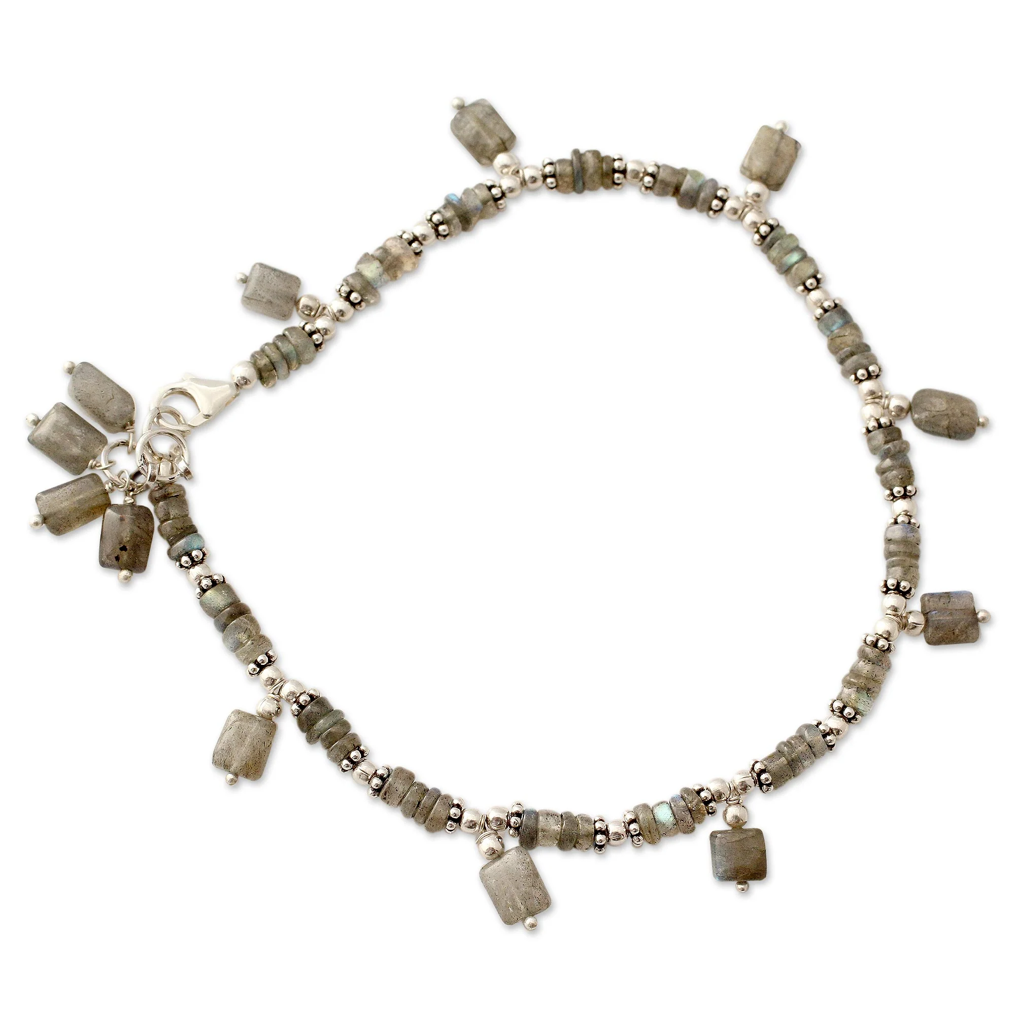 Intuitive Labradorite Beaded Anklet - Image 3