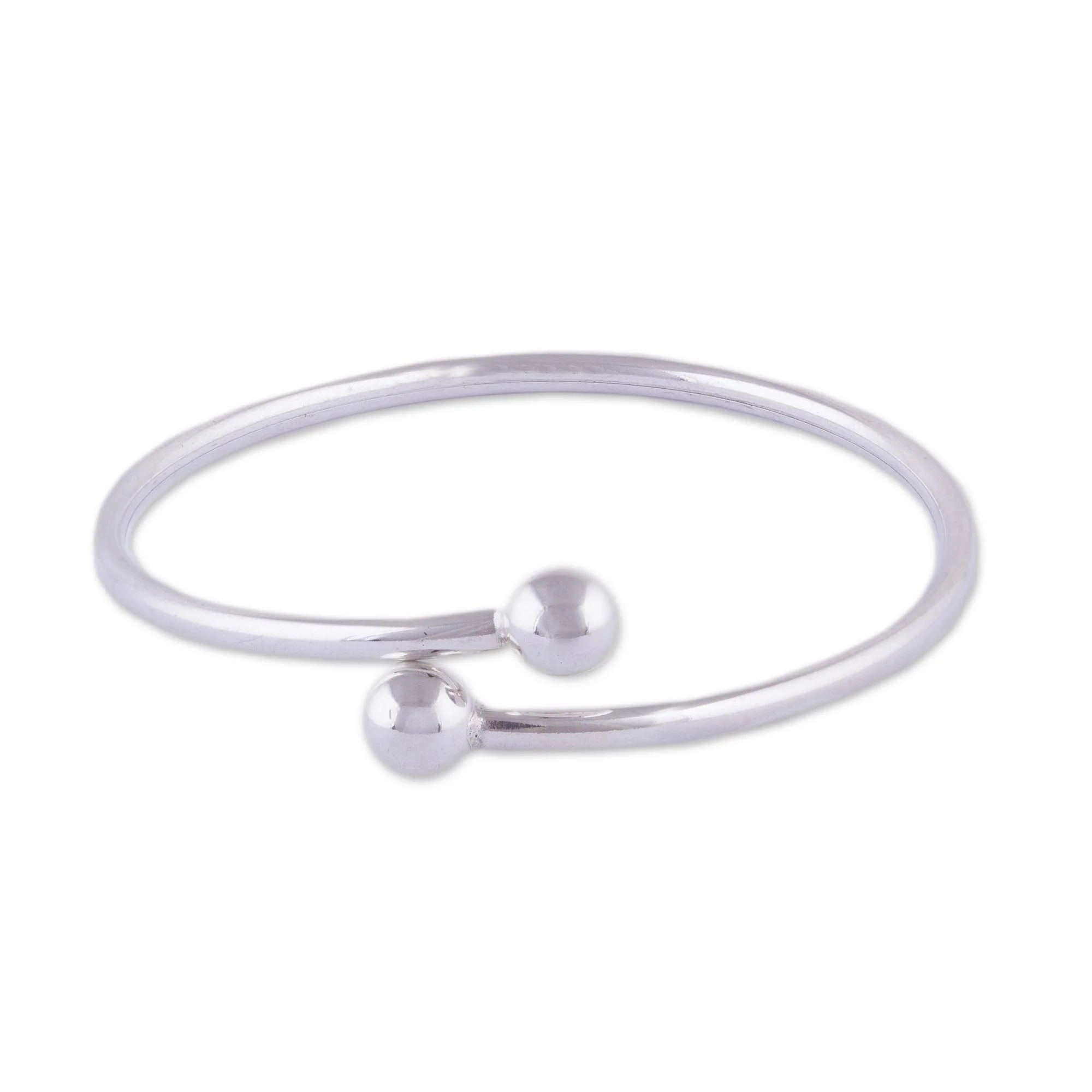 Irresistible Peruvian Sterling Silver Modern Wrap Bracelet - Image 2