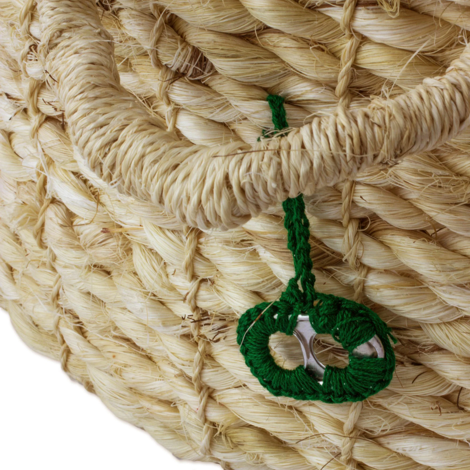 Ixchel in the Forest Handwoven Maguey Fiber Open Basket from Guatemala - Image 4