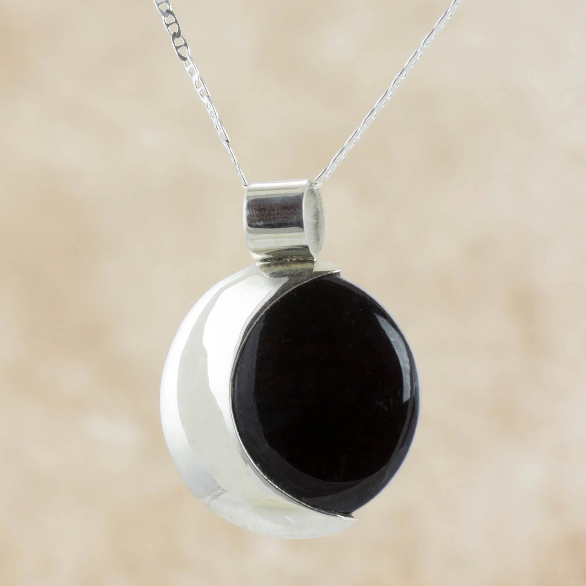 Jade Eclipse Reversible Pendant Necklace - Image 2