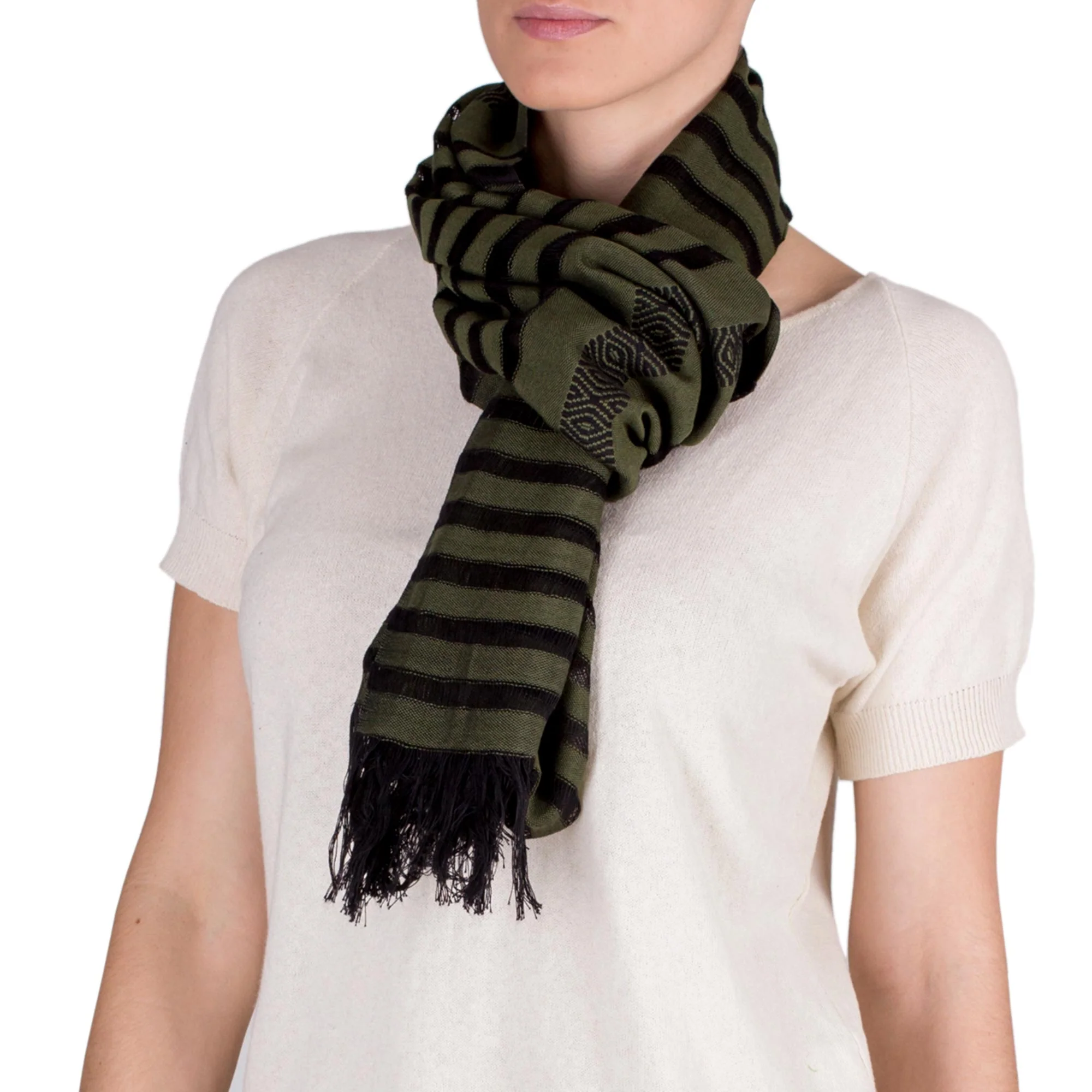 Jade Totonicapan Diamonds Cotton scarf - Image 5