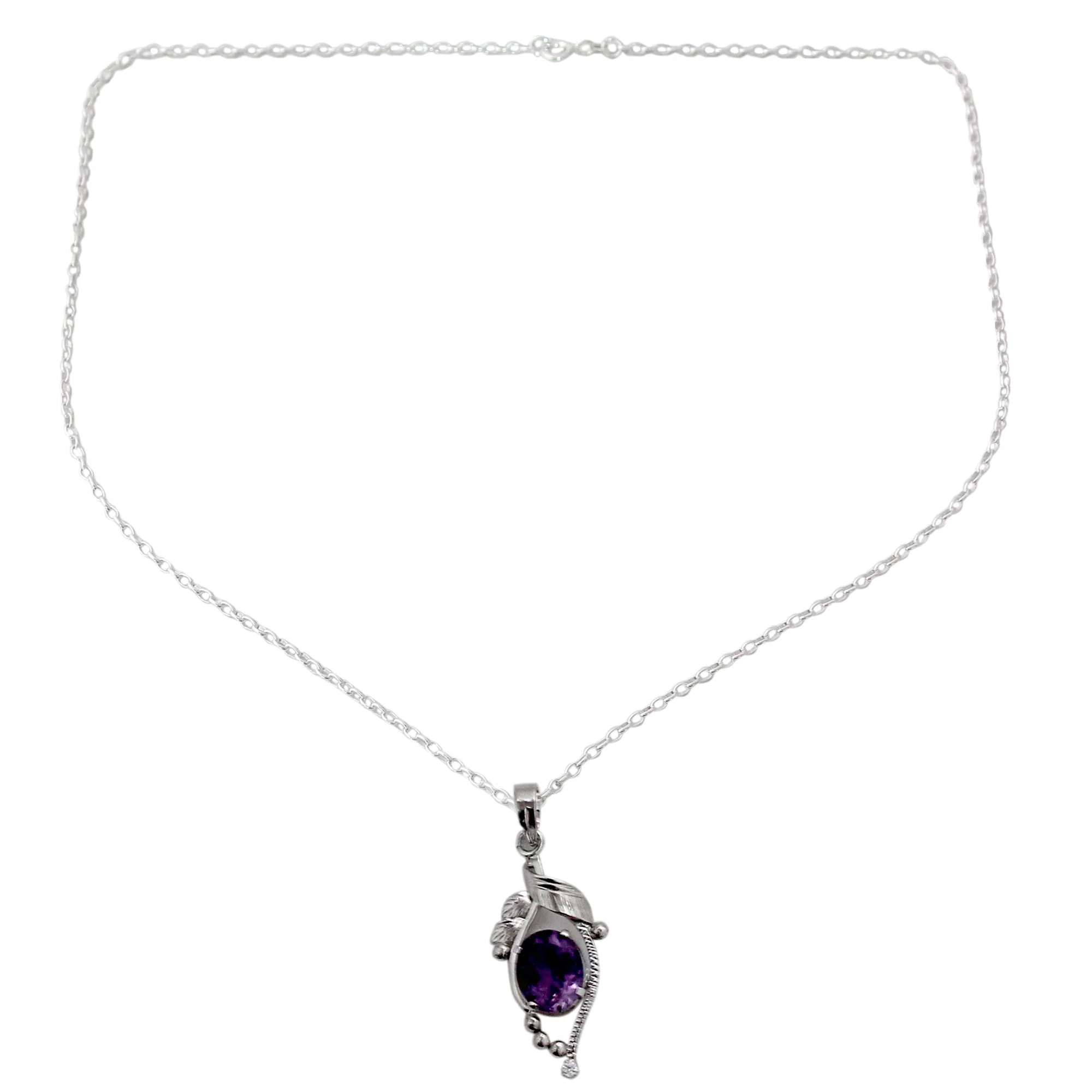 Jaipuri Beauty Amethyst pendant necklace - Image 2