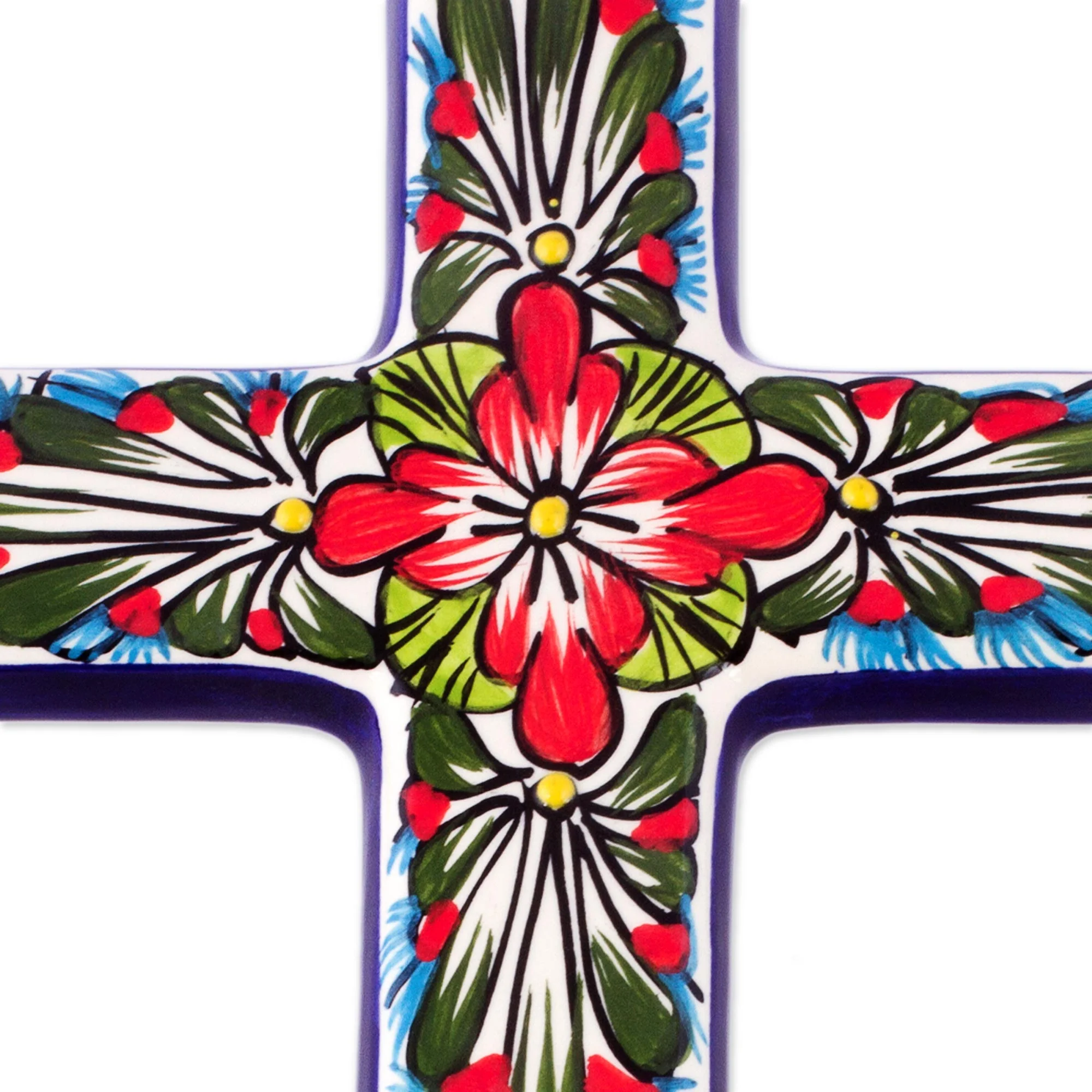 Jerusalem Rose Ceramic cross - Image 3