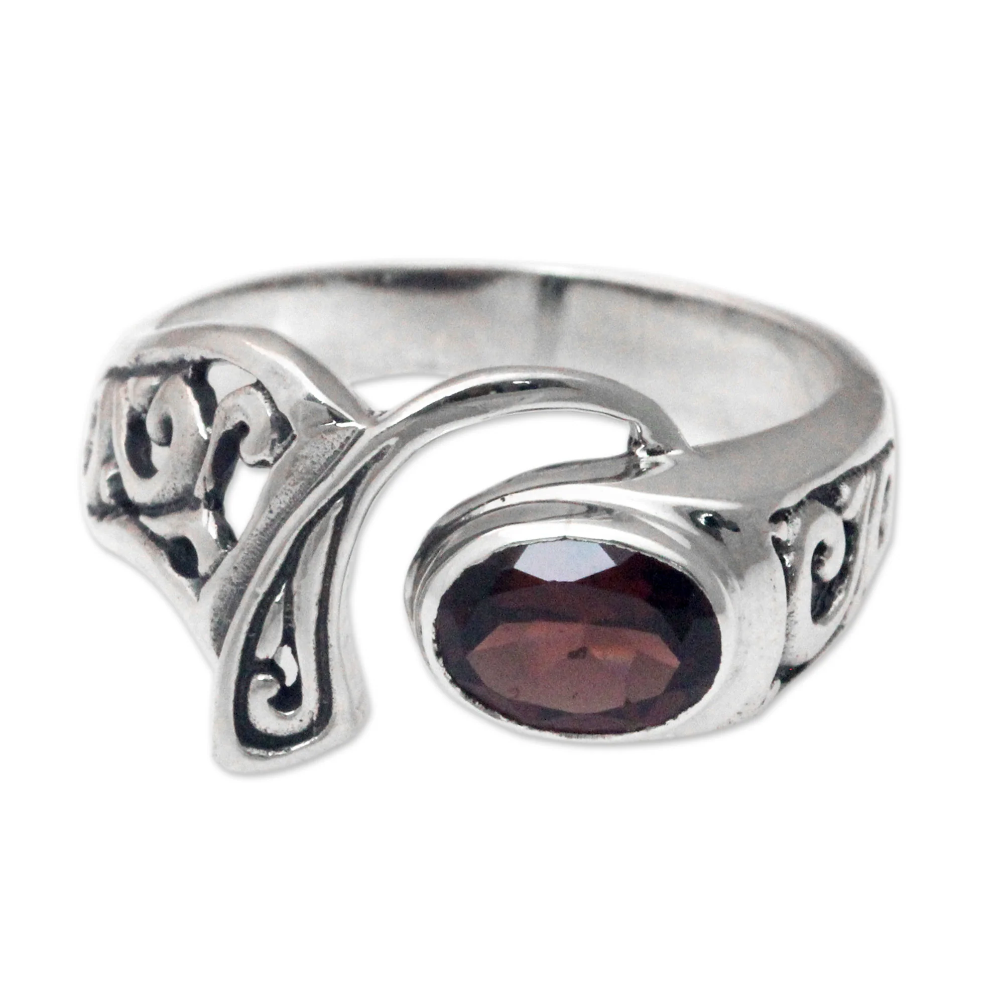 Jimbaran Sterling Silver & Garnet Ring - Image 2