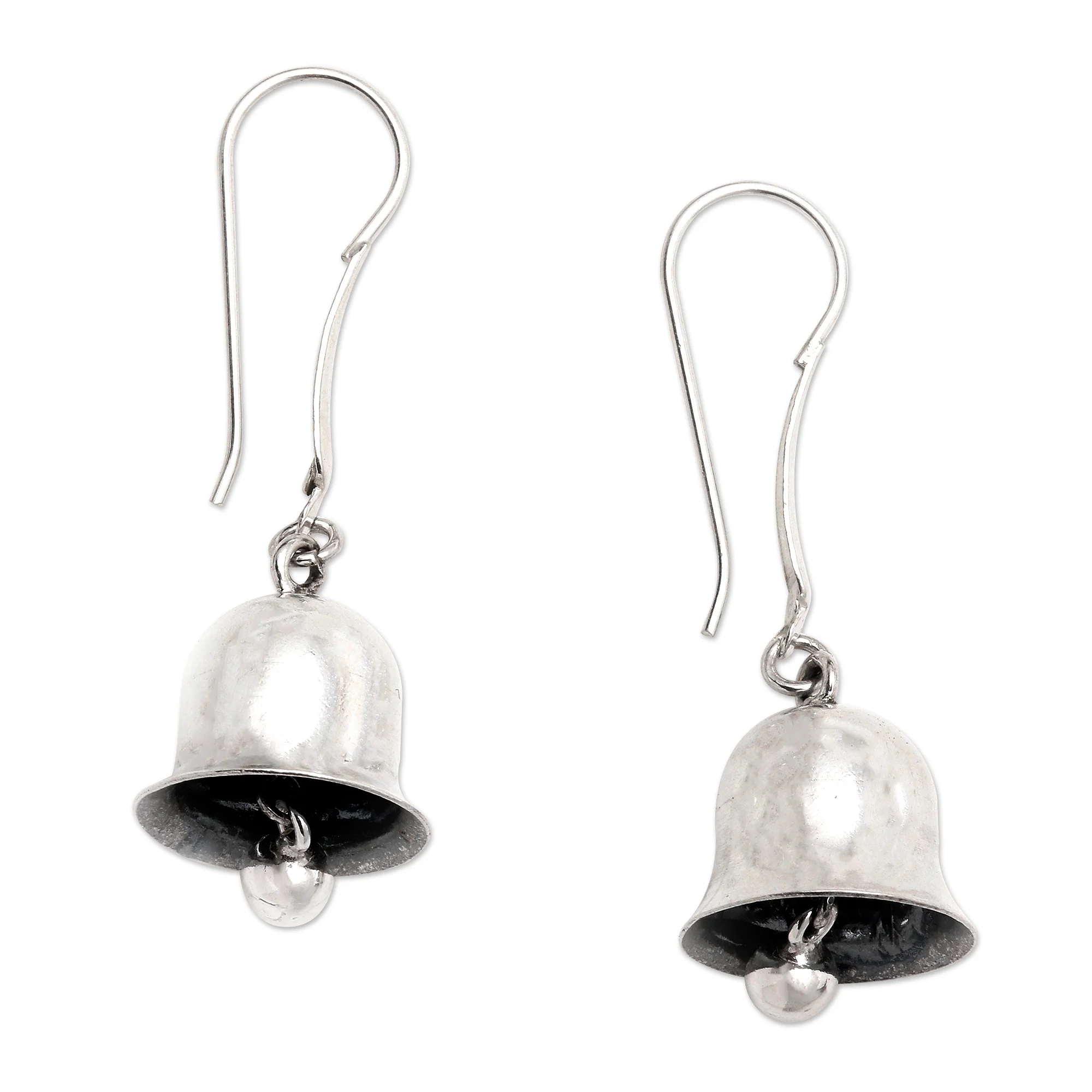 Jingle Bells Balinese Sterling Silver Jingle Bell Earrings - Image 2