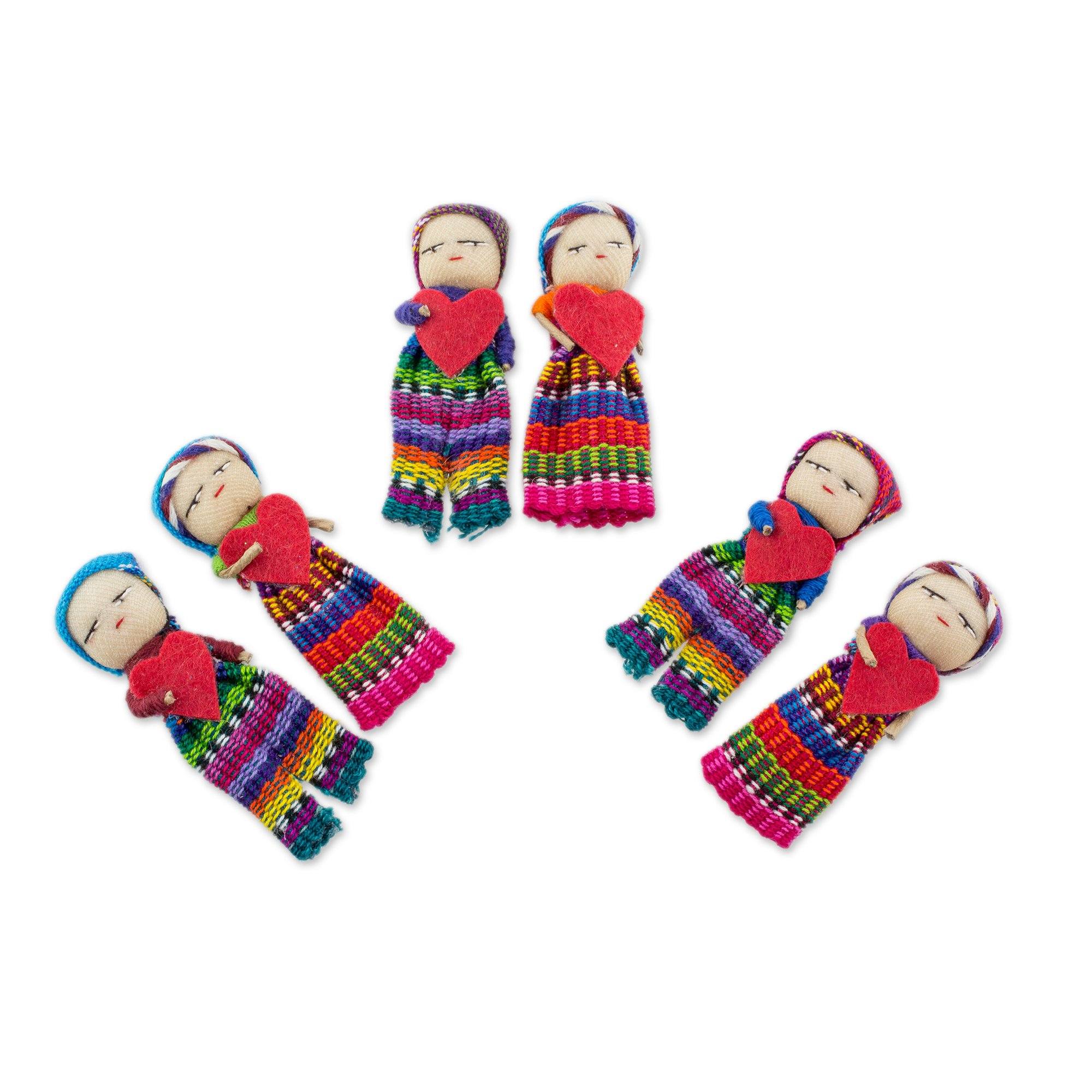 Joined in Love Worry Dolls with Hearts - Image 3