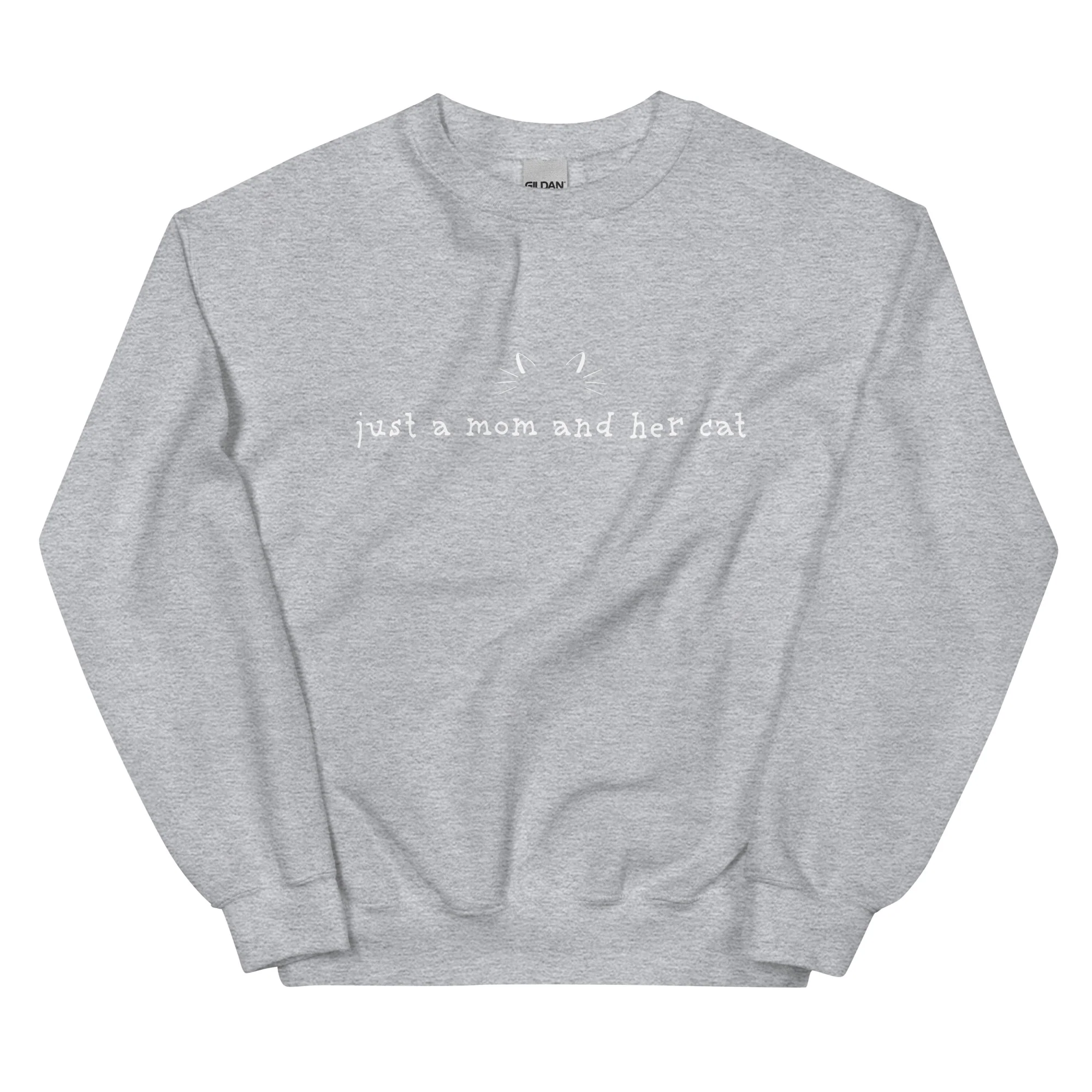 Just A Mom & Her Cat Crewneck Sweatshirt - Image 10