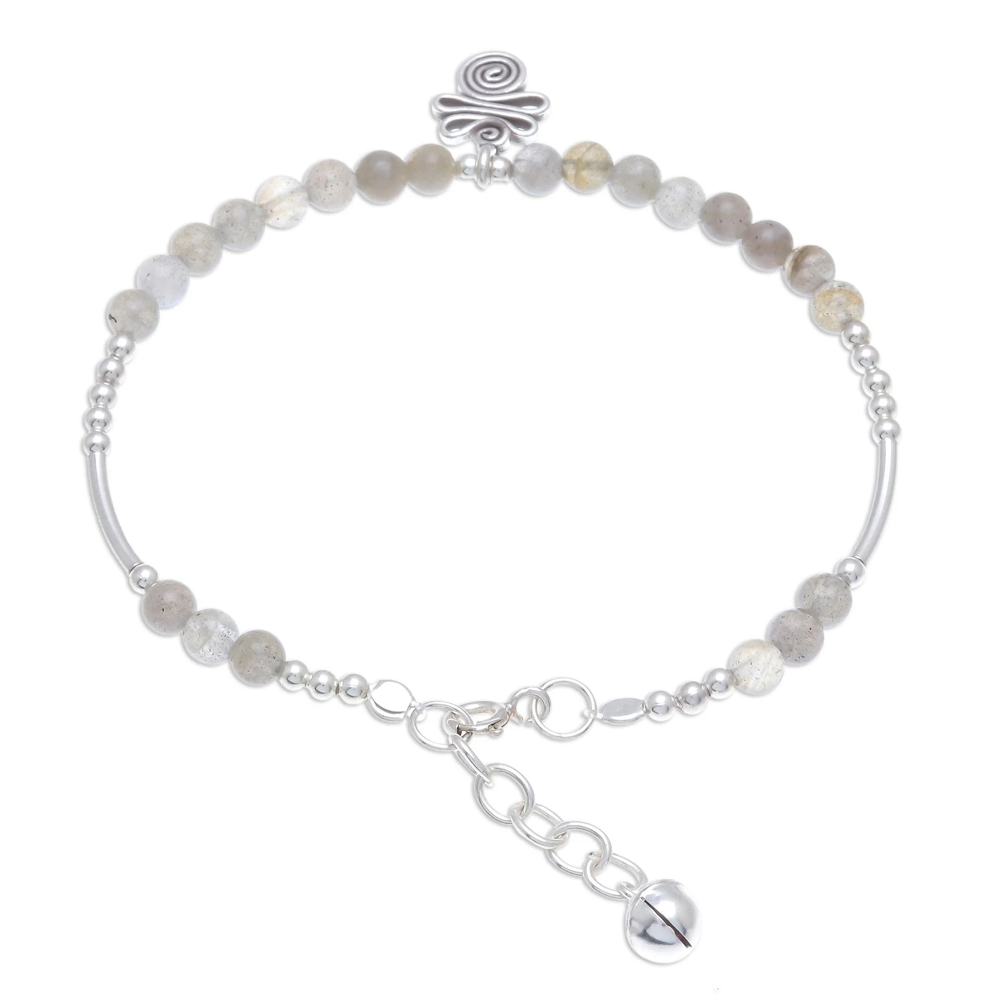 Karen Beauty Labradorite Beaded Bracelet from Thailand - Image 5