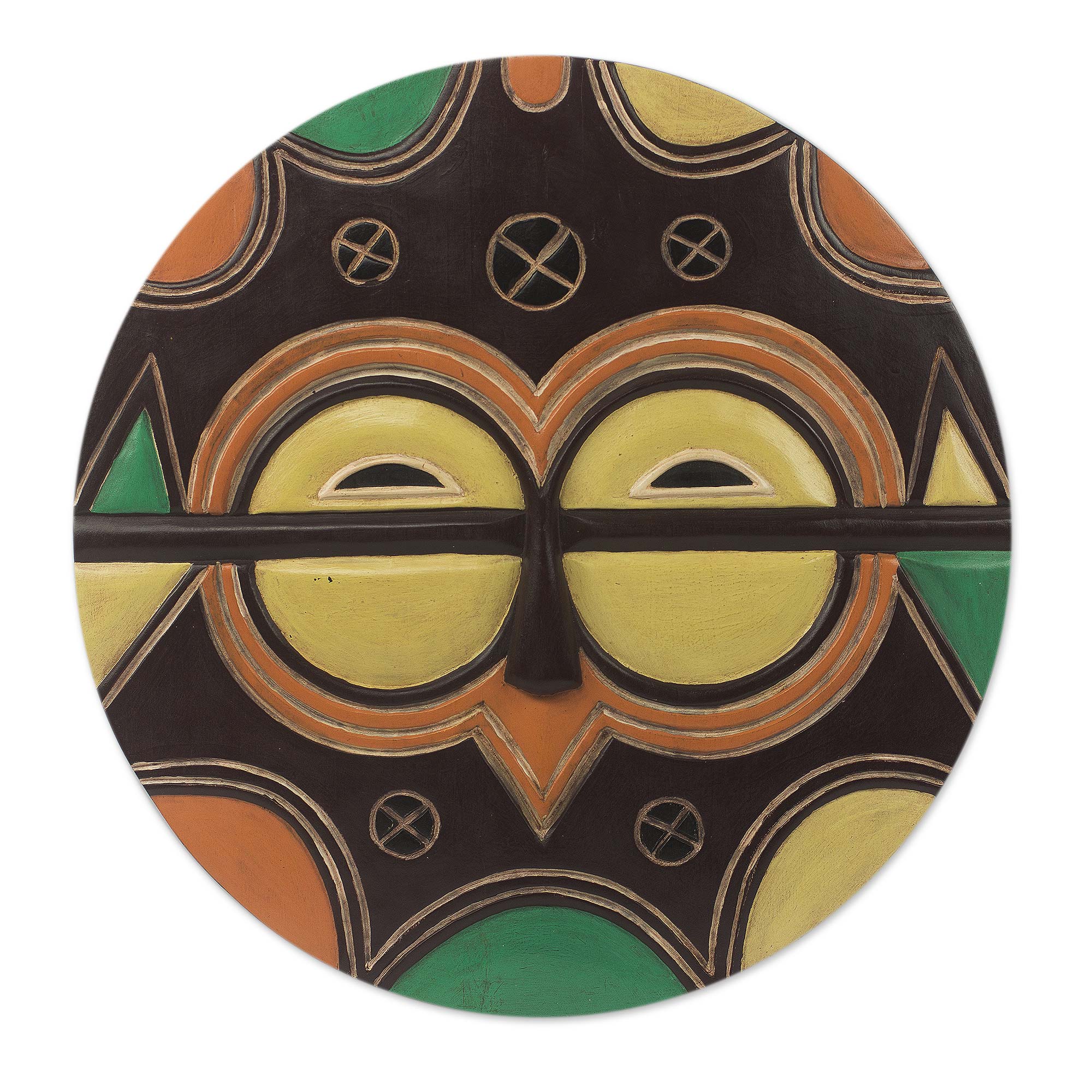 Kidumu Rite Multicolor Handcrafted Congolese African Mask - Image 2