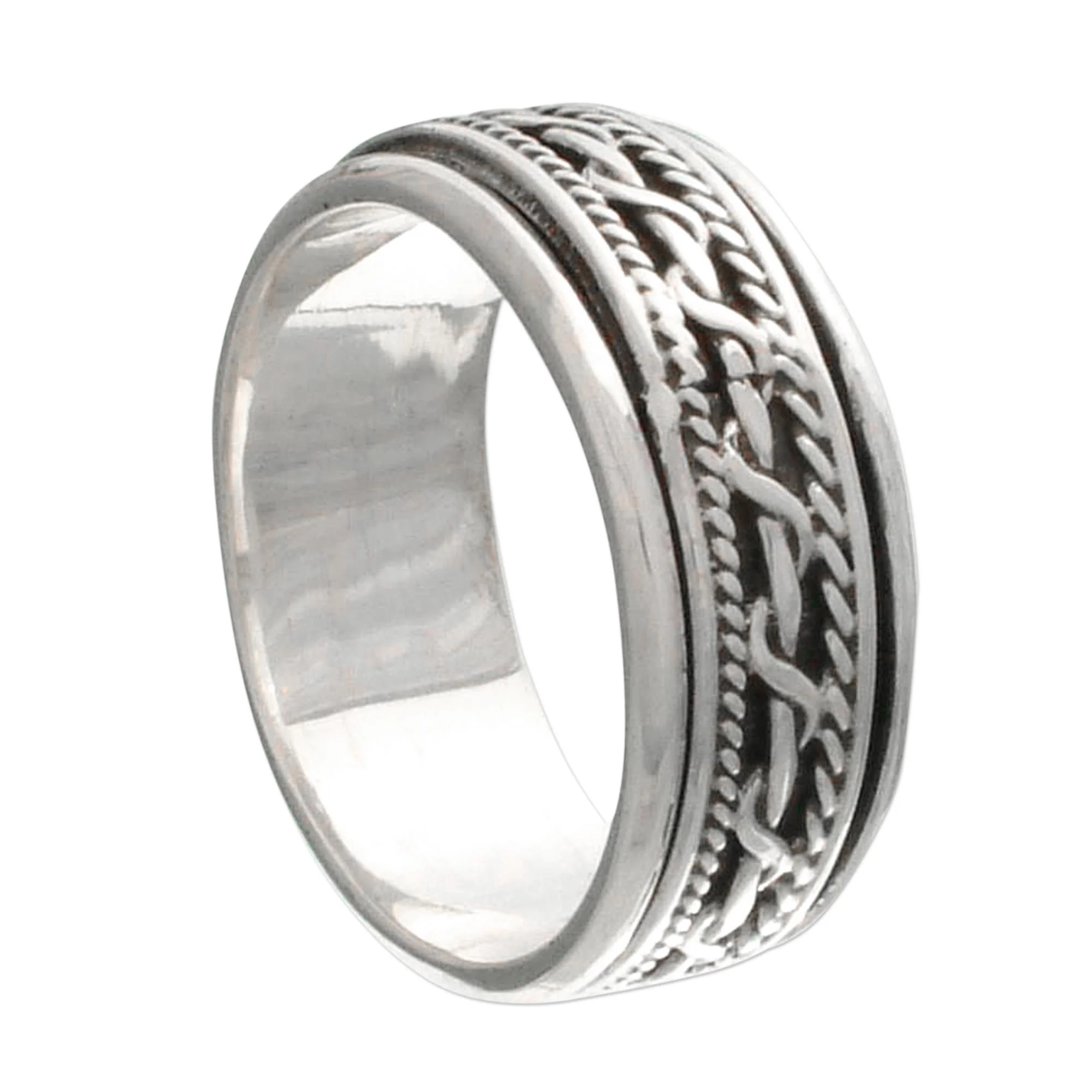 Knots Artisan Jewelry Sterling Silver Spinner Ring - Image 2