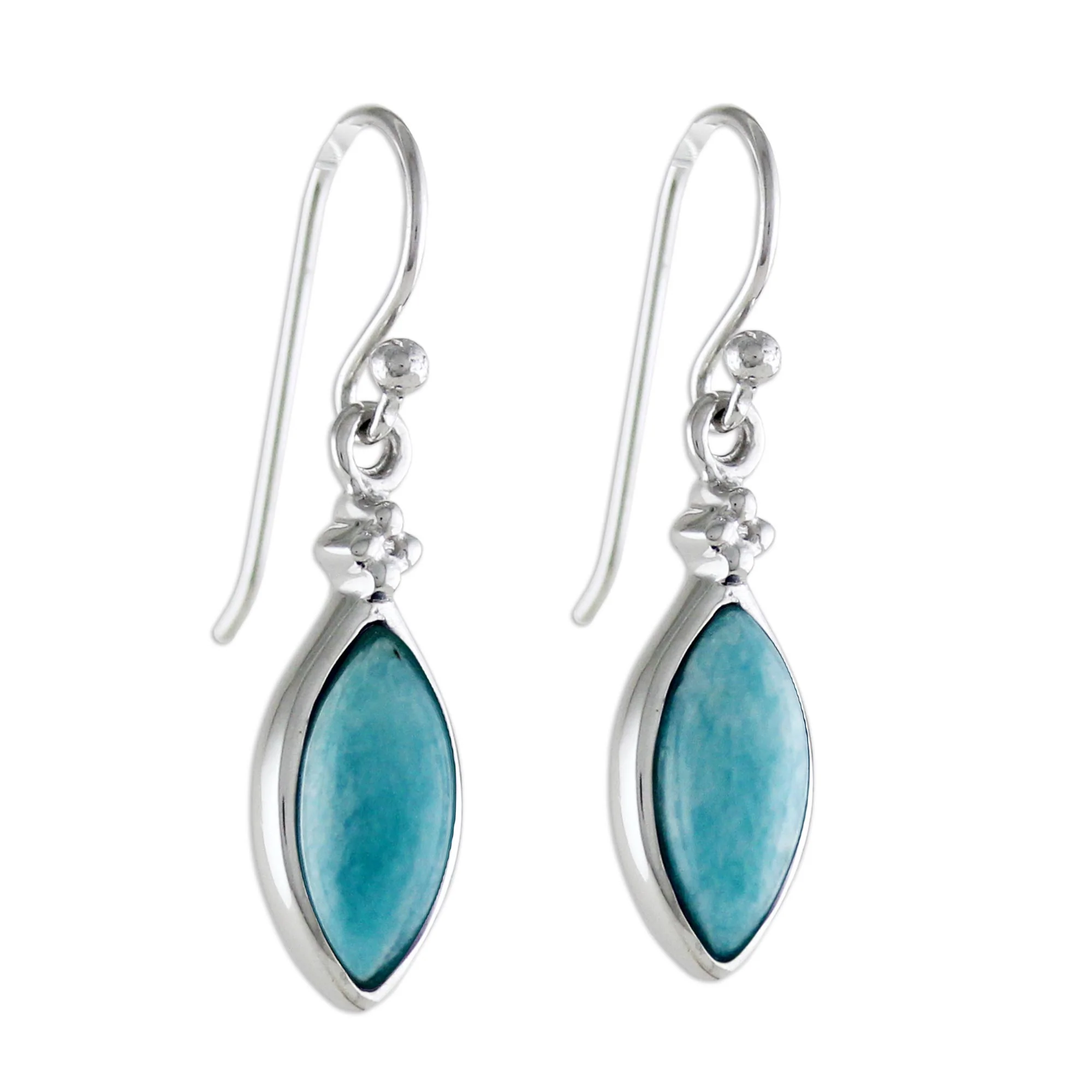 Knowing Eyes Rhodium Plated Sterling Silver Dangle Earrings from Thailand - Image 5