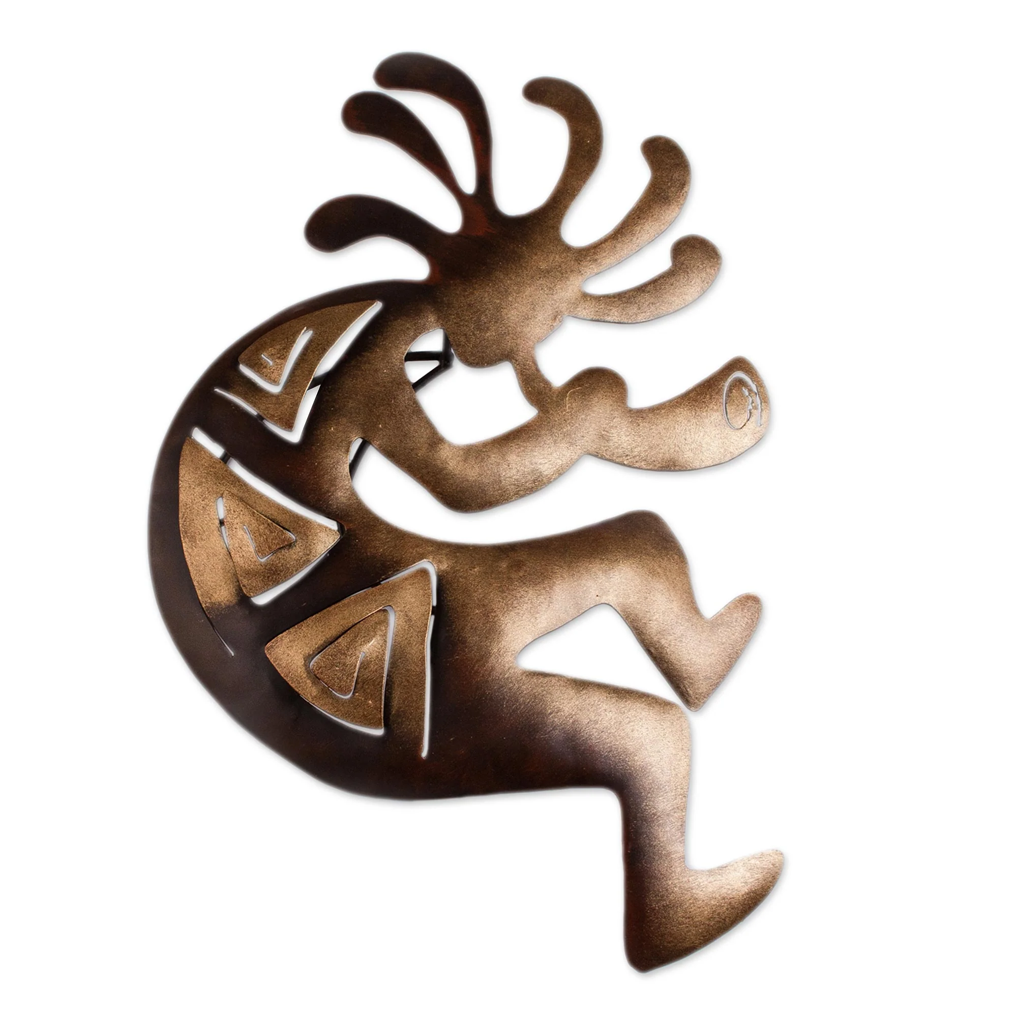 Kokopelli Peace Cultural Steel Wall Art Musician (Medium) - Image 2