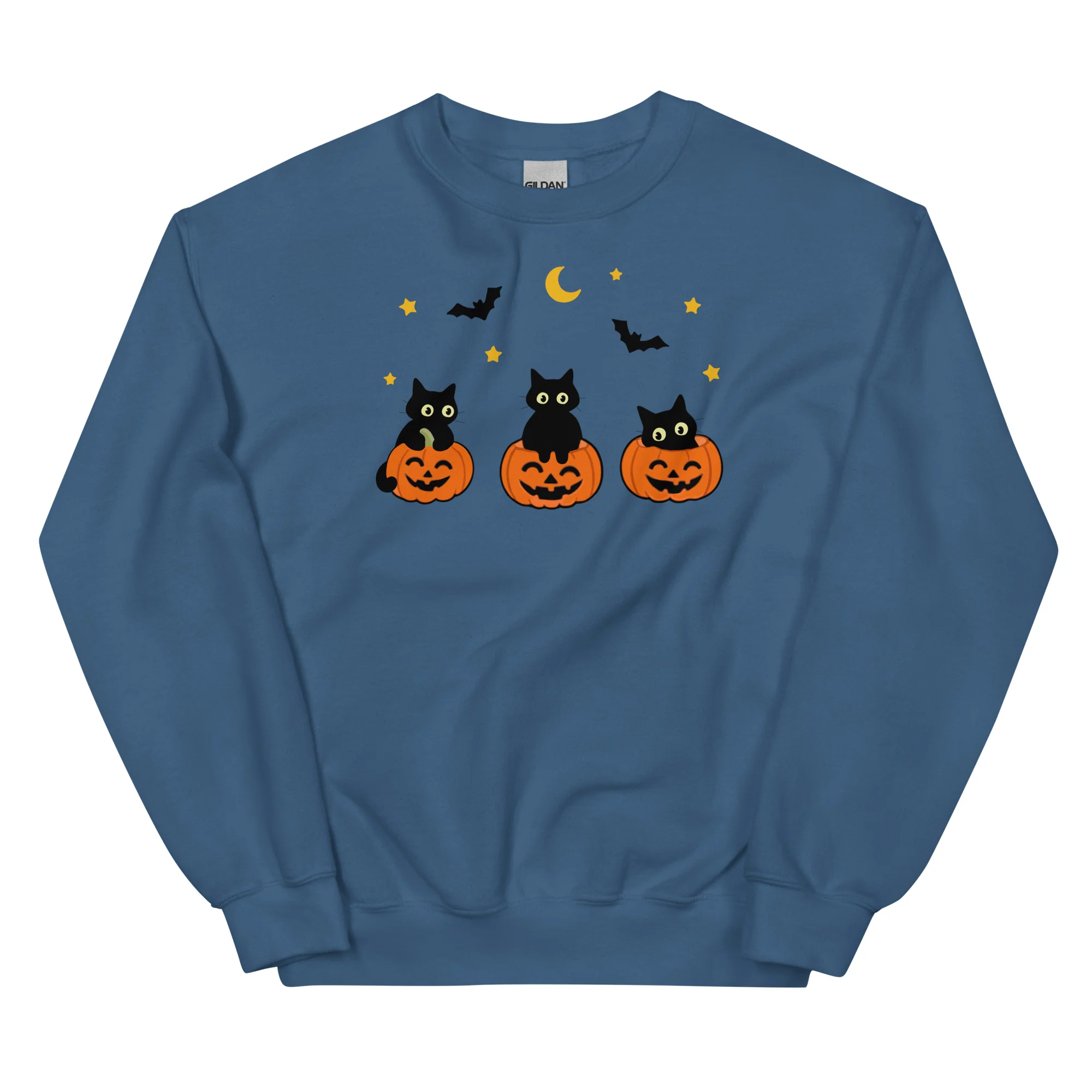 Kooky Cats & Pumpkins Crewneck Sweatshirt