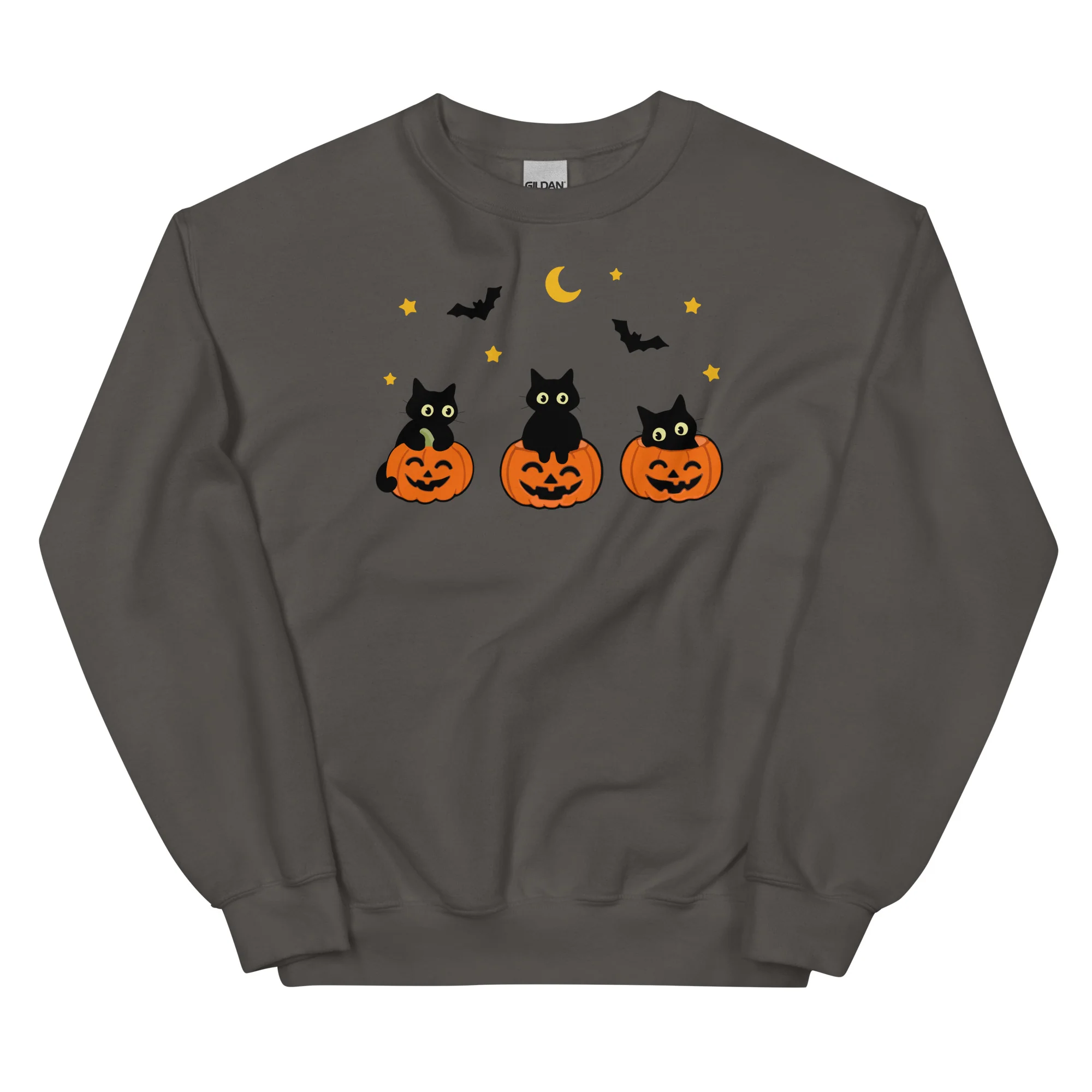 Kooky Cats & Pumpkins Crewneck Sweatshirt - Image 6