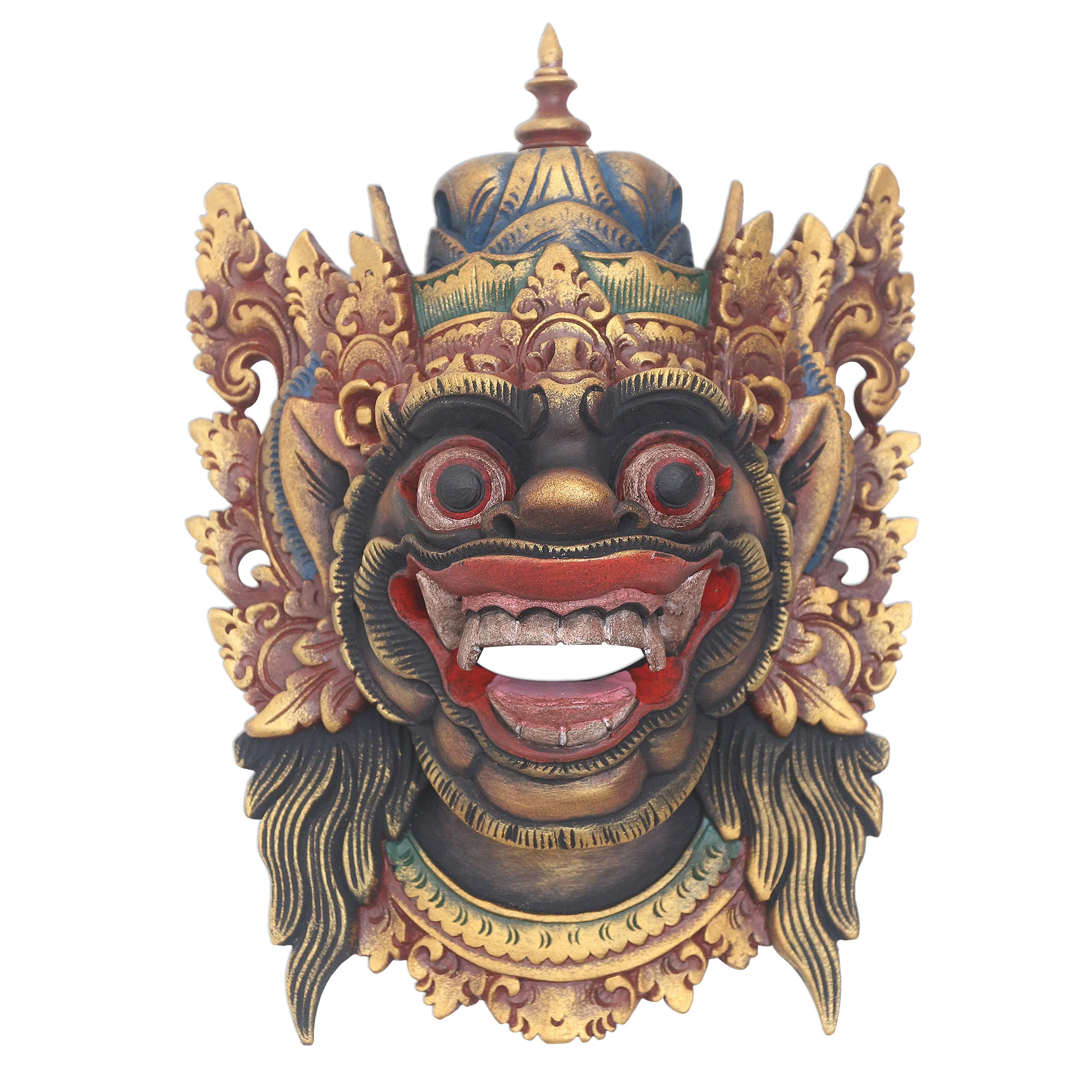 Kumbakarna Kumbakarna Wood Mask Handpainted from Bali - Image 2