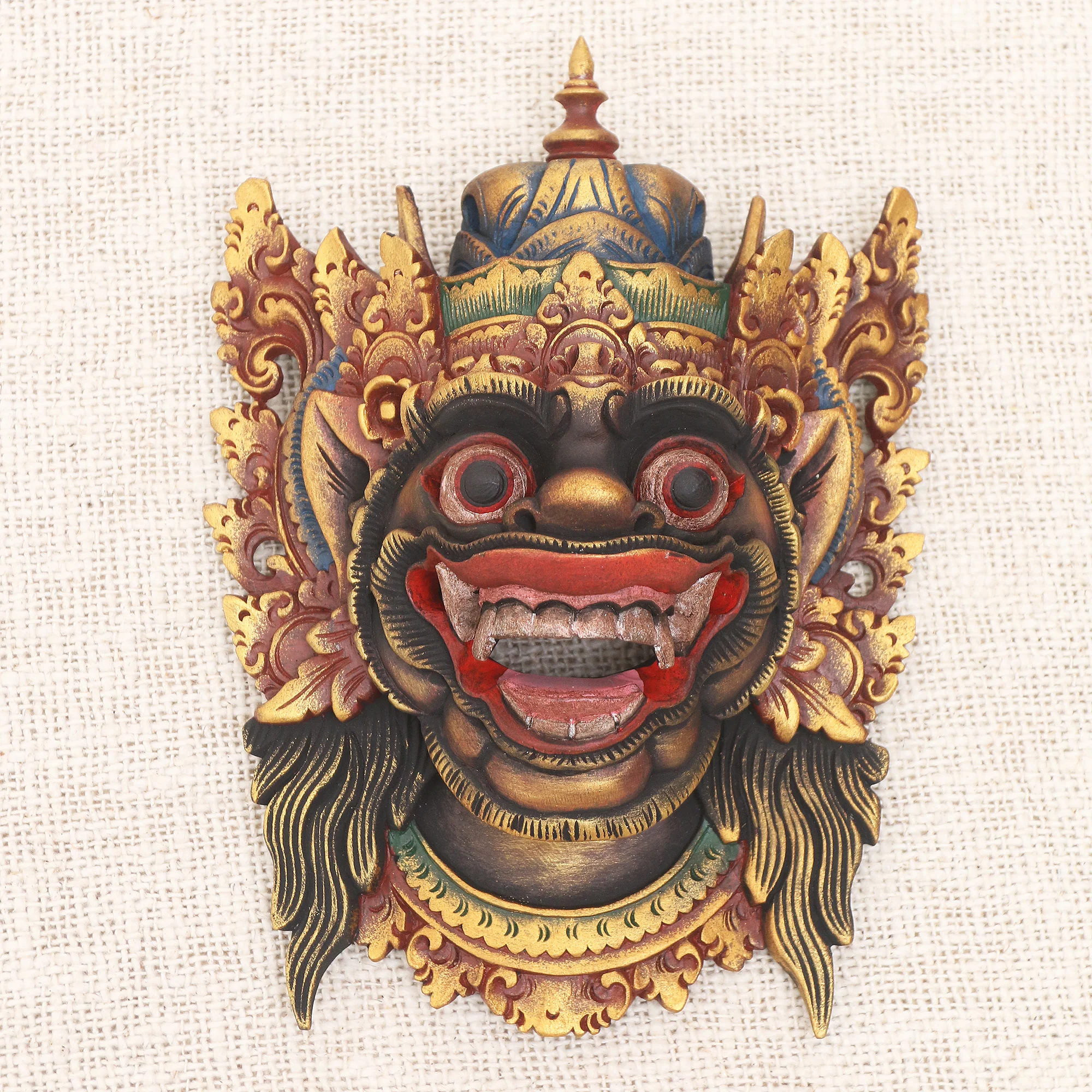 Kumbakarna Kumbakarna Wood Mask Handpainted from Bali - Image 3