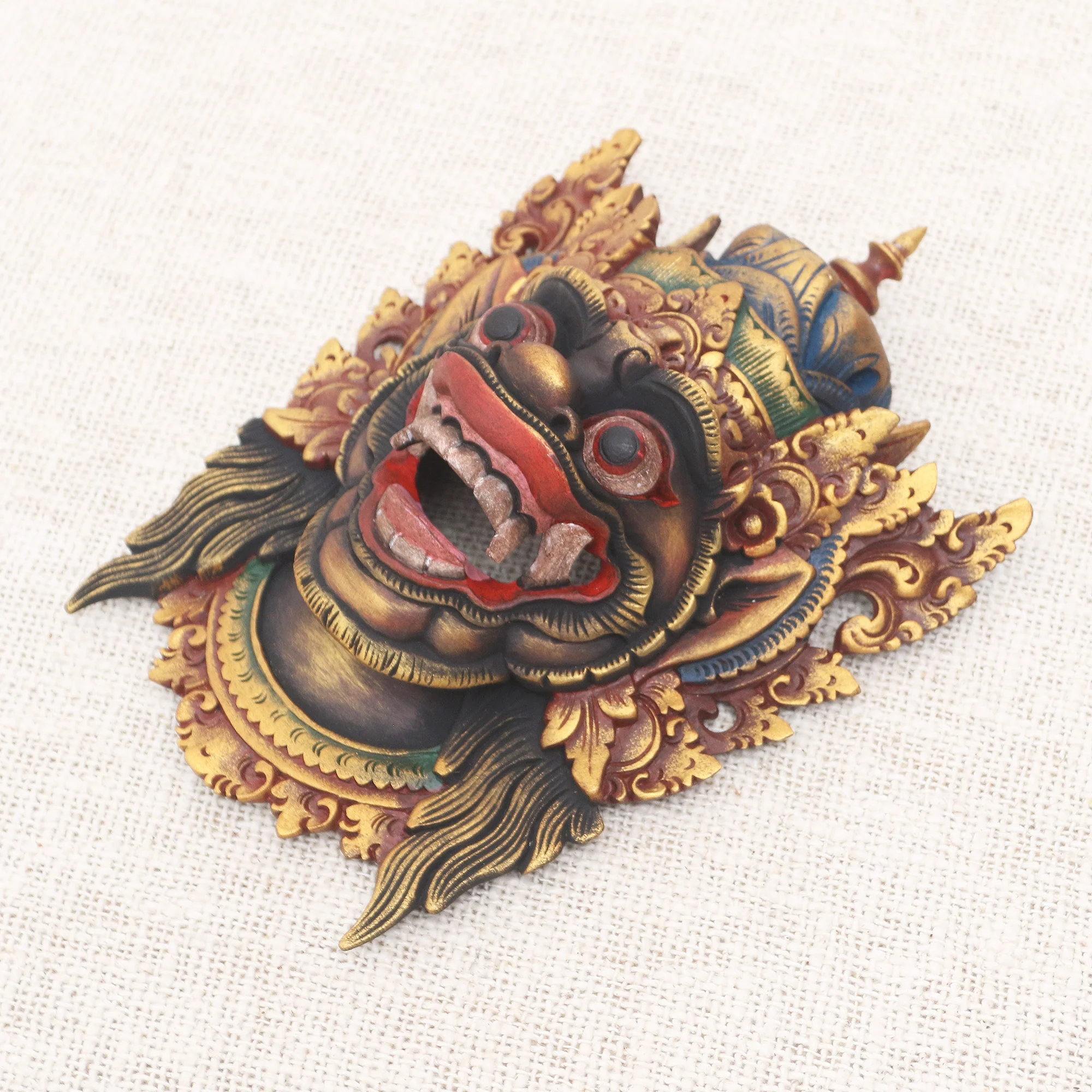 Kumbakarna Kumbakarna Wood Mask Handpainted from Bali - Image 4