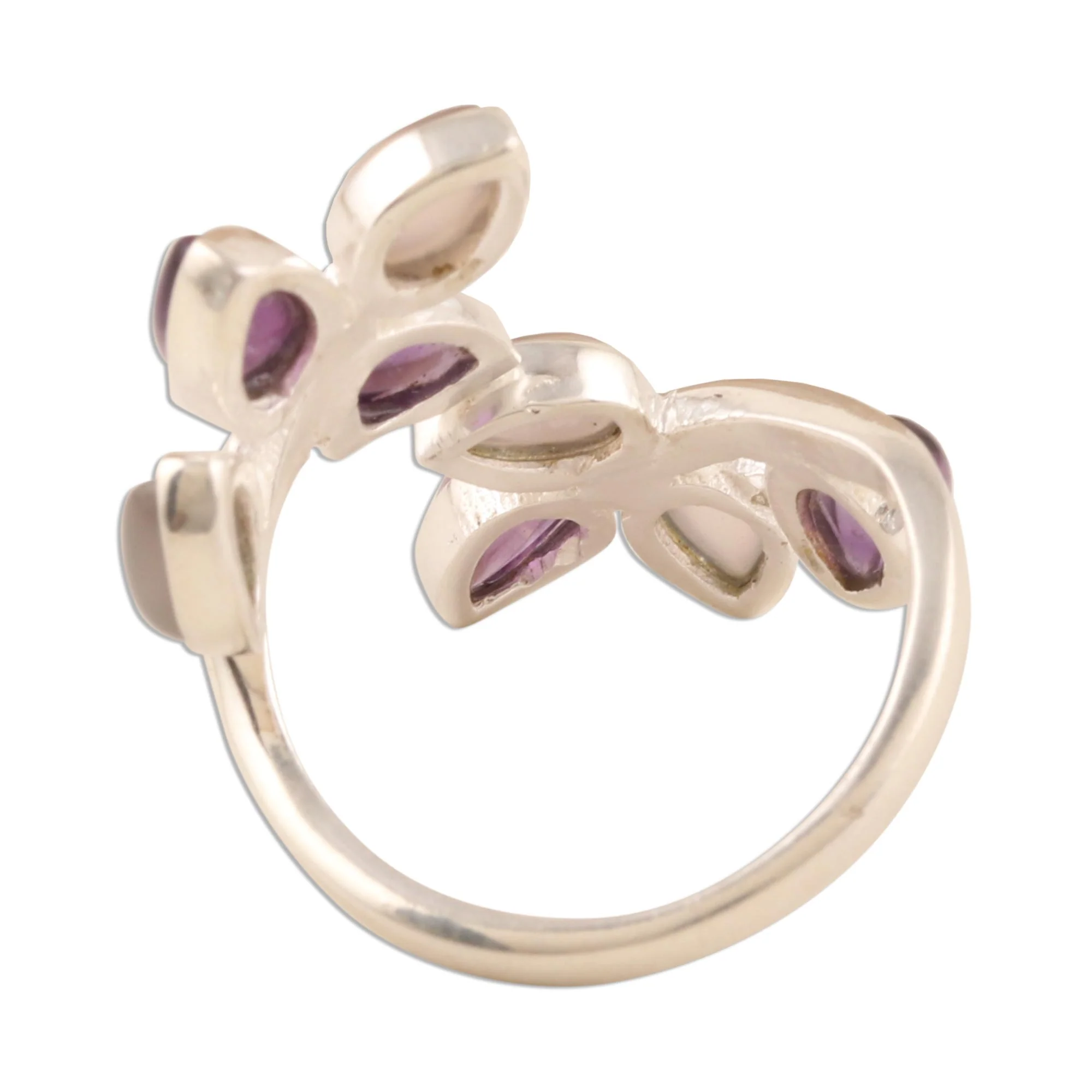 Leafy Glory Gemstone Cocktail Ring in Sterling Silver - Image 5
