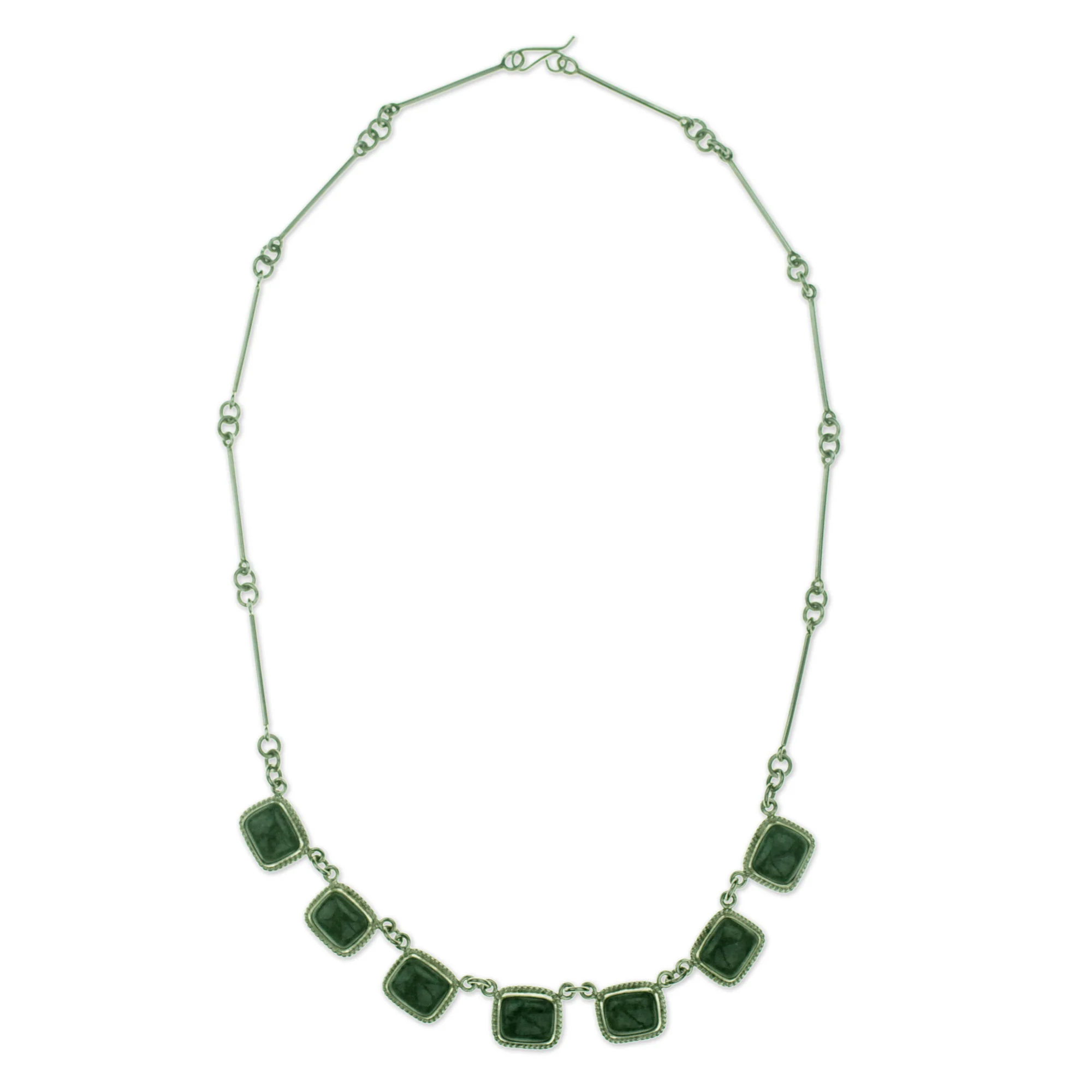 Life Divine Artisan Crafted Guatemalan Jade and Silver Pendant Necklace - Image 2