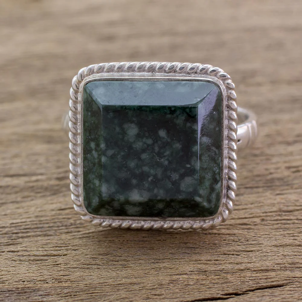 Life Itself Guatemala Artisan Crafted Jade Ring - Image 3
