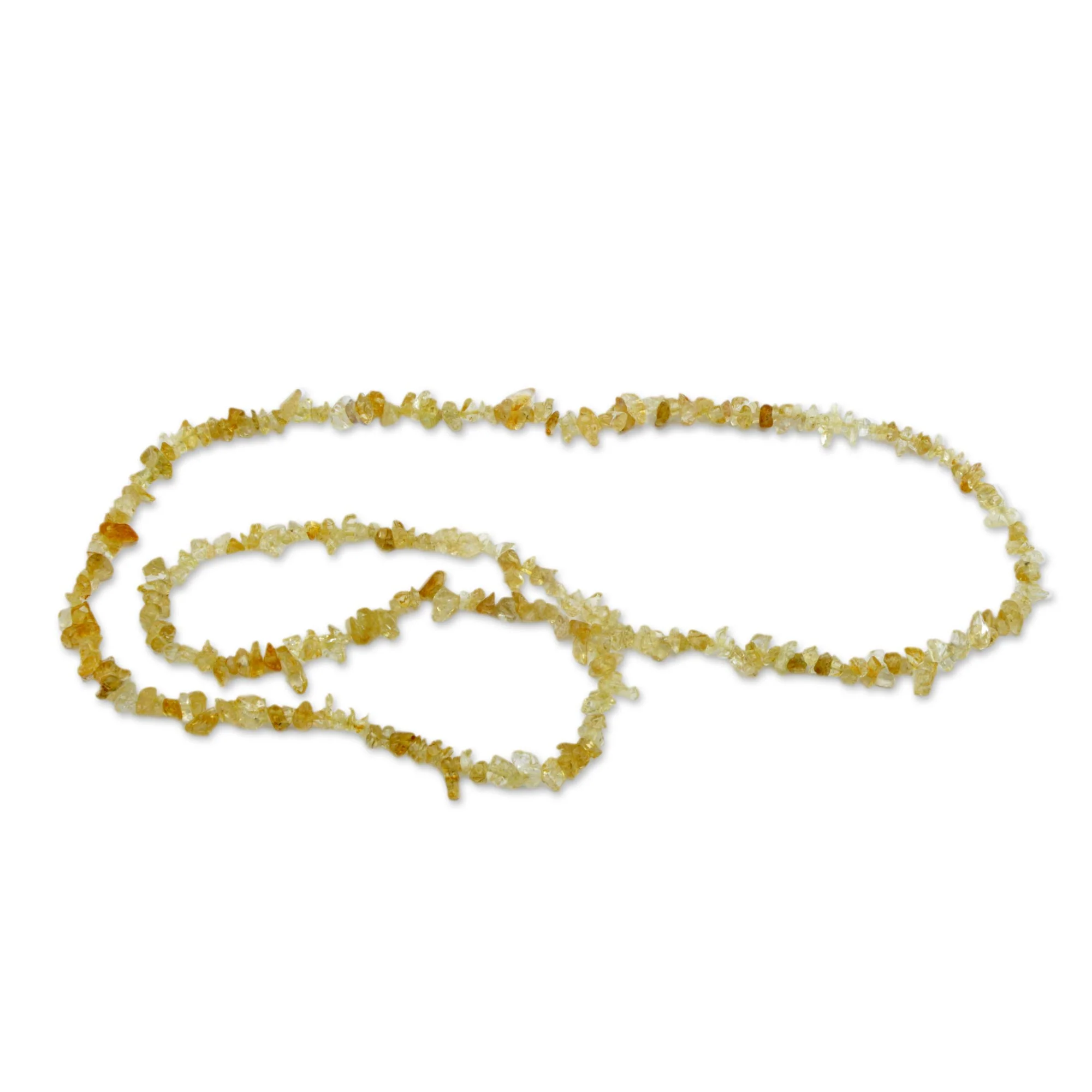 Light Caramel Citrine Beaded Necklace - Image 5