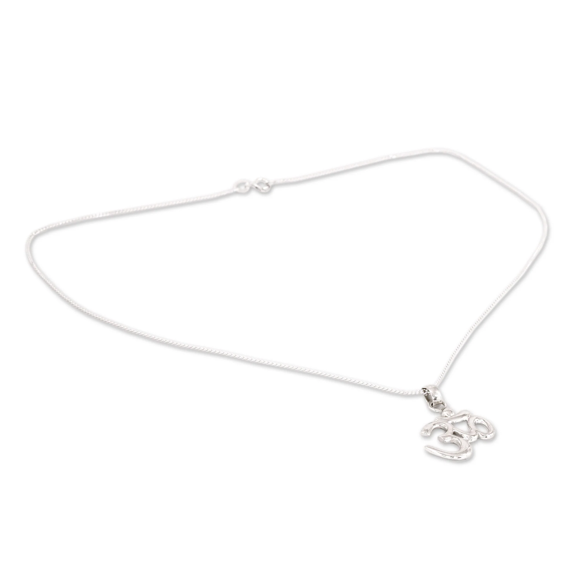 Light of Om Sterling Silver Necklace from Yoga Jewelry Collection - Image 3