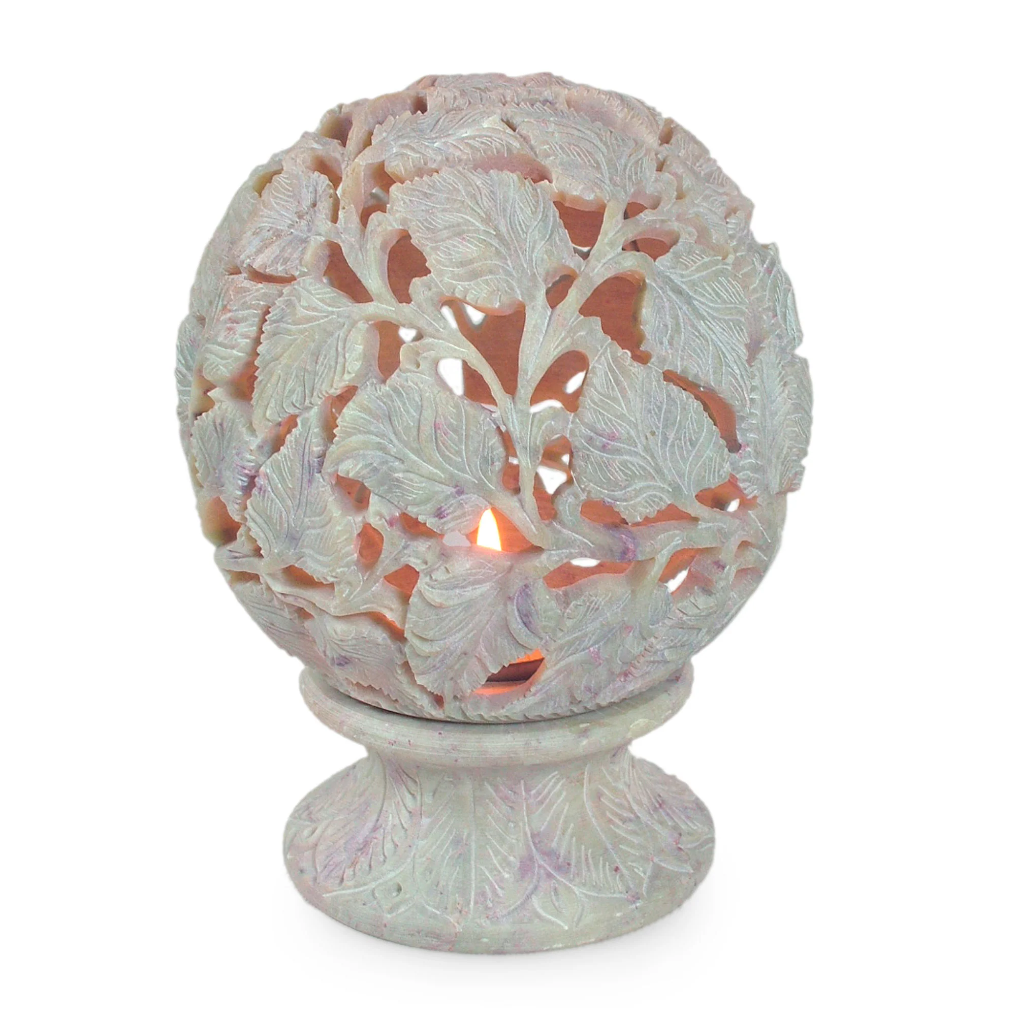 Light the World Soapstone Candleholder - Image 2