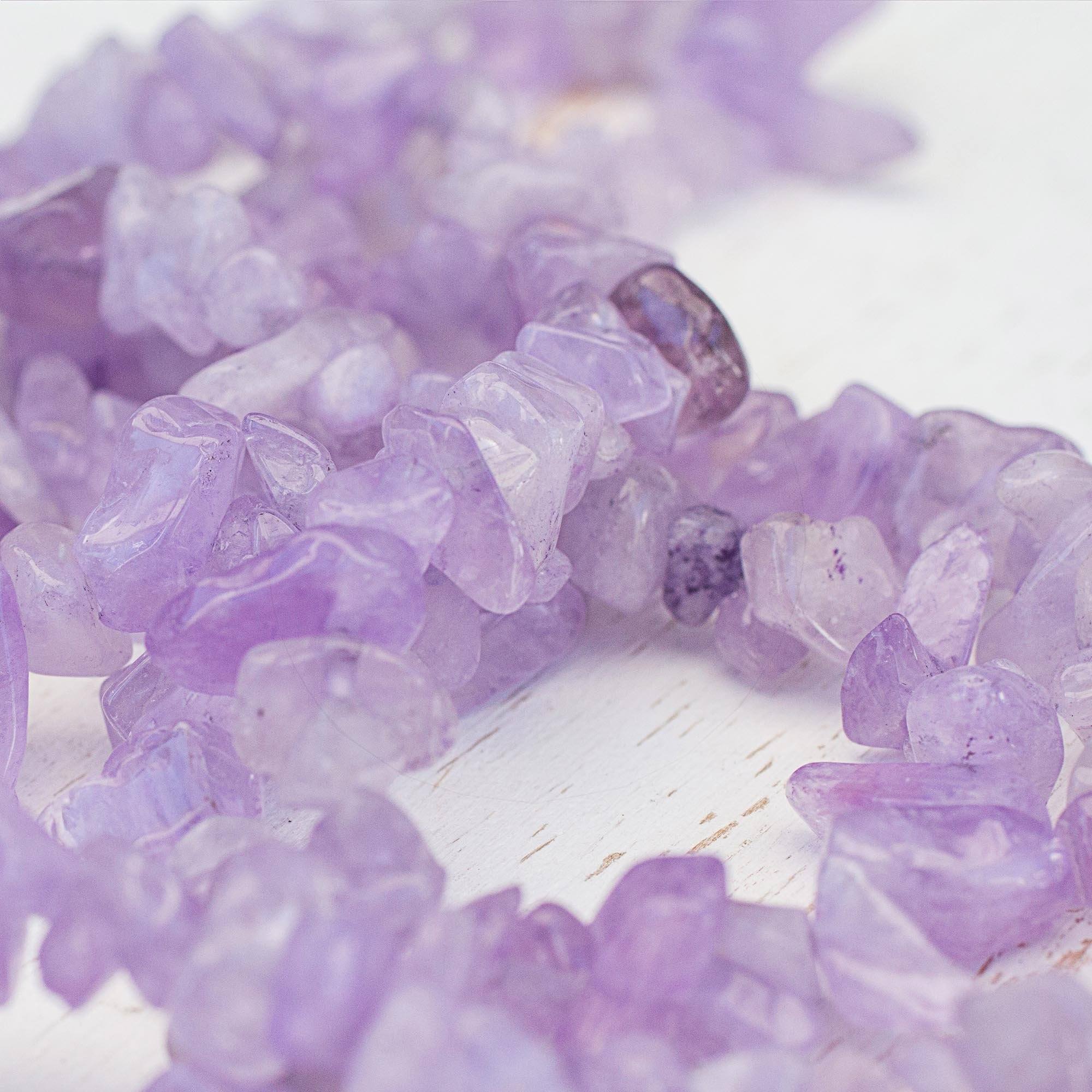 Lilac and Lavender Multi-Gem Amethyst Necklace - Image 4