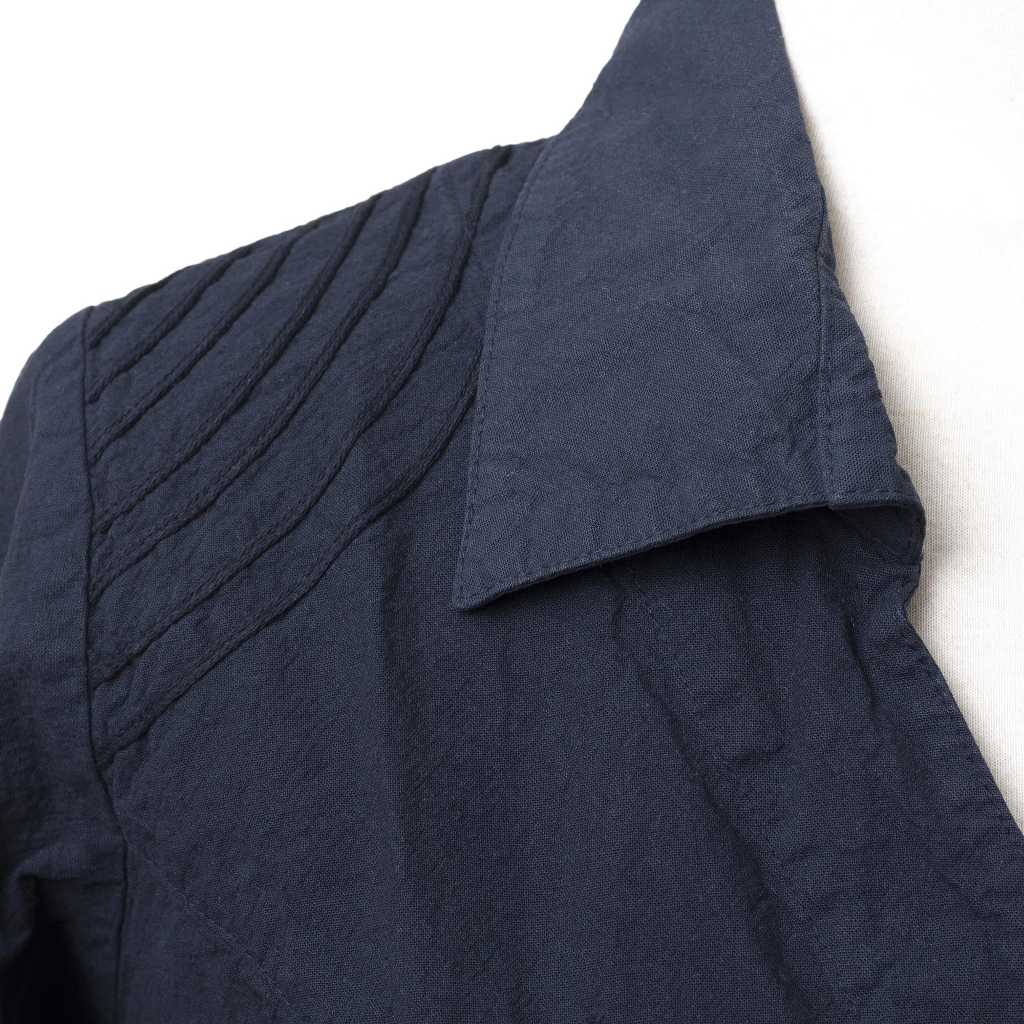 Lily of Incas in Navy Lily of the Incas Button-front Navy Blue Blouse - Image 5