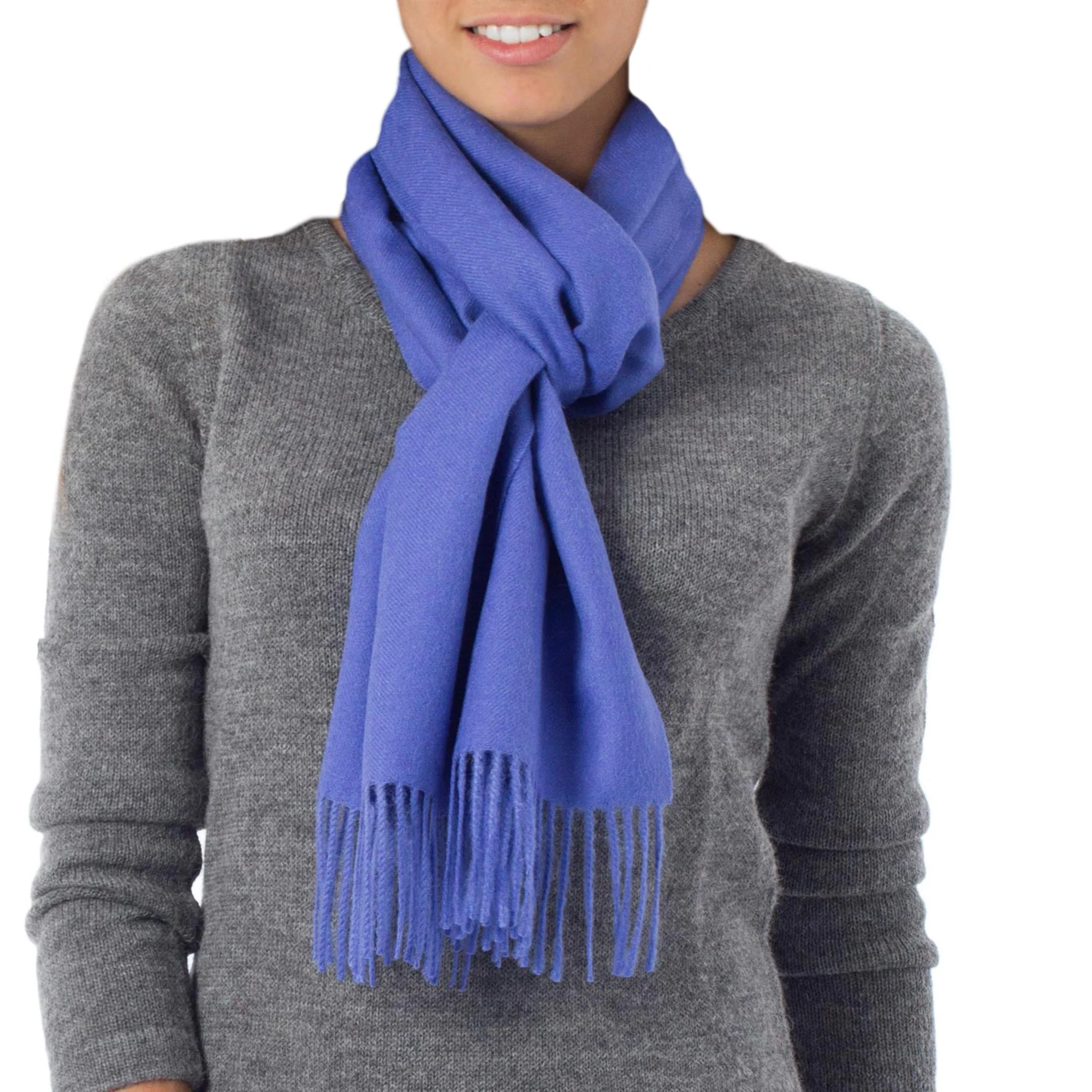 Lily Valley Handmade Alpaca Wool Solid Scarf from Peru - Image 3