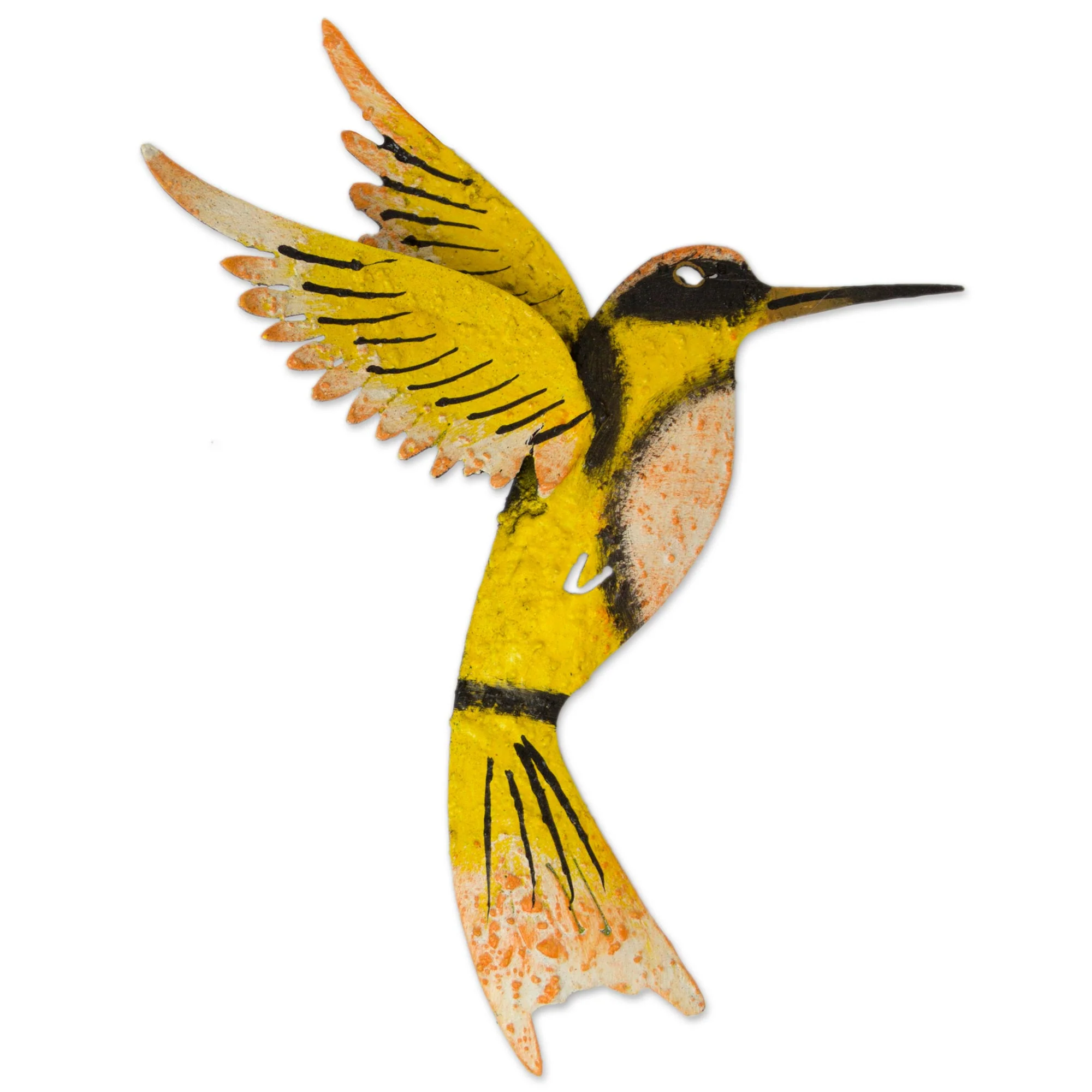 Little Yellow Hummingbird Iron Wall Mural - Image 2