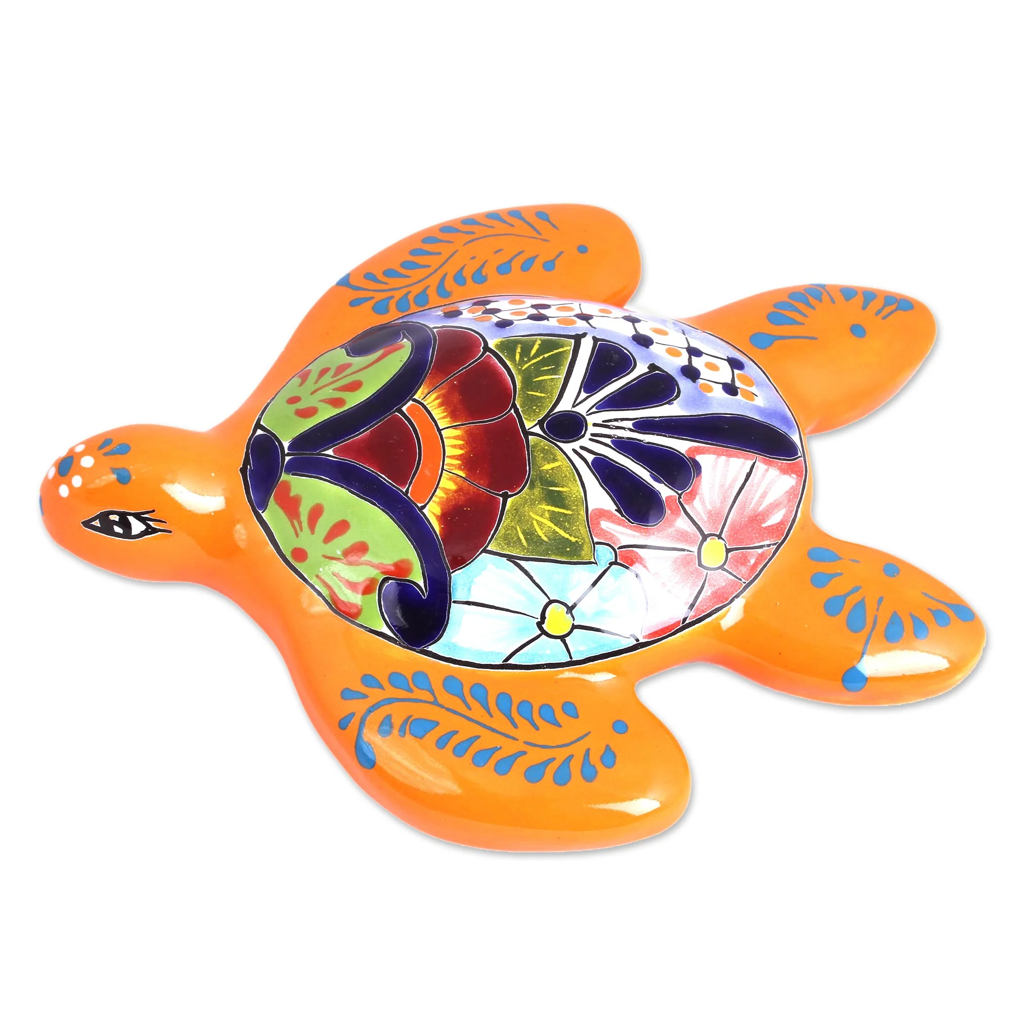 Lively Turtle Lively Turtle Talavera Ceramic Wall Sculpture from Mexico - Image 2