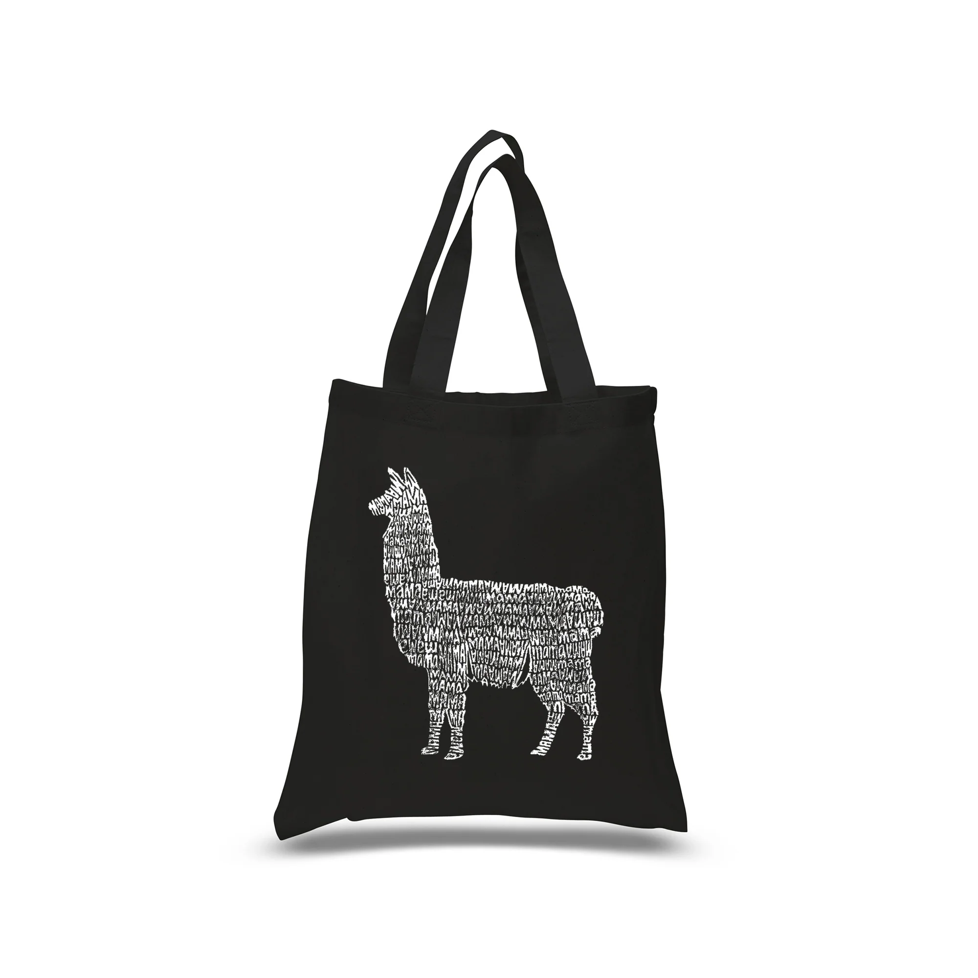 Llama Mama  - Small Word Art Tote Bag - Image 2