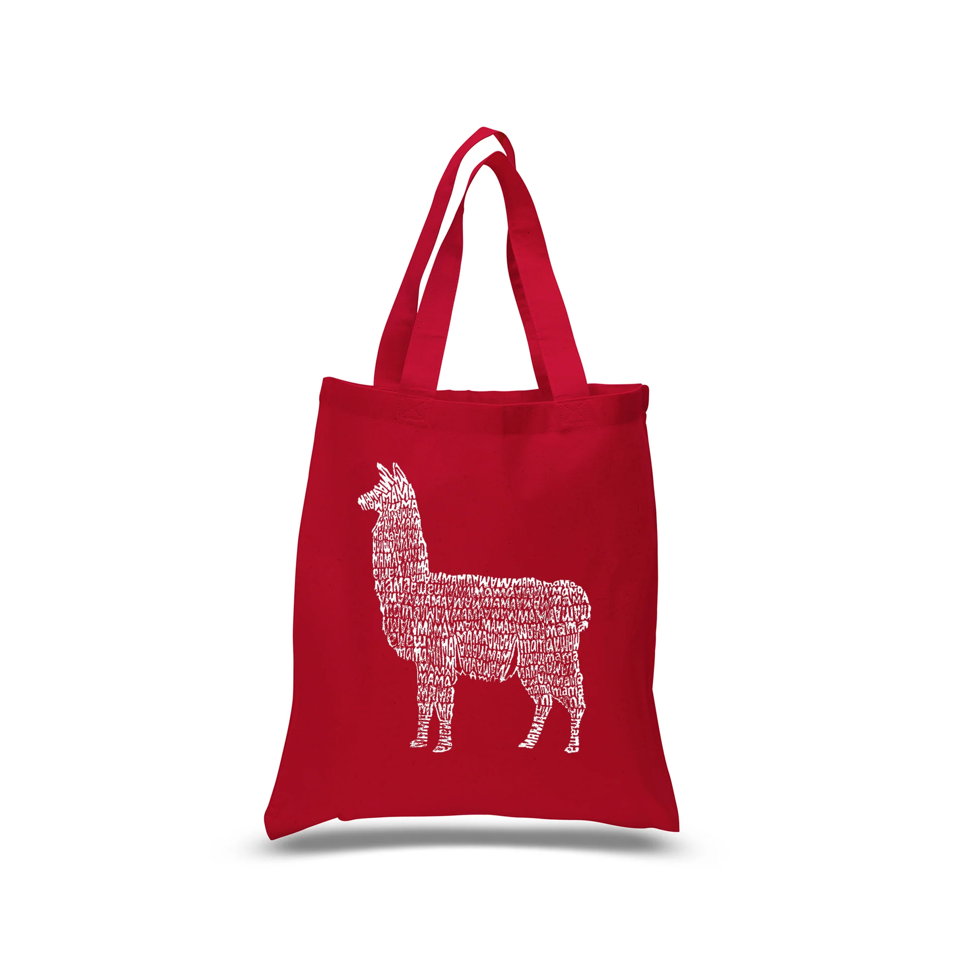 Llama Mama  - Small Word Art Tote Bag - Image 3