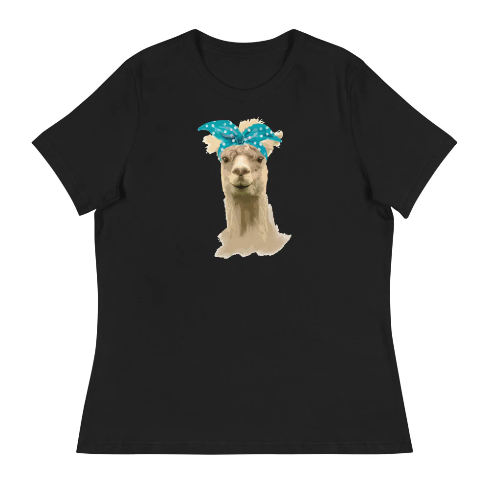 Llama with Sass  Women's Relaxed T-Shirt - Image 3