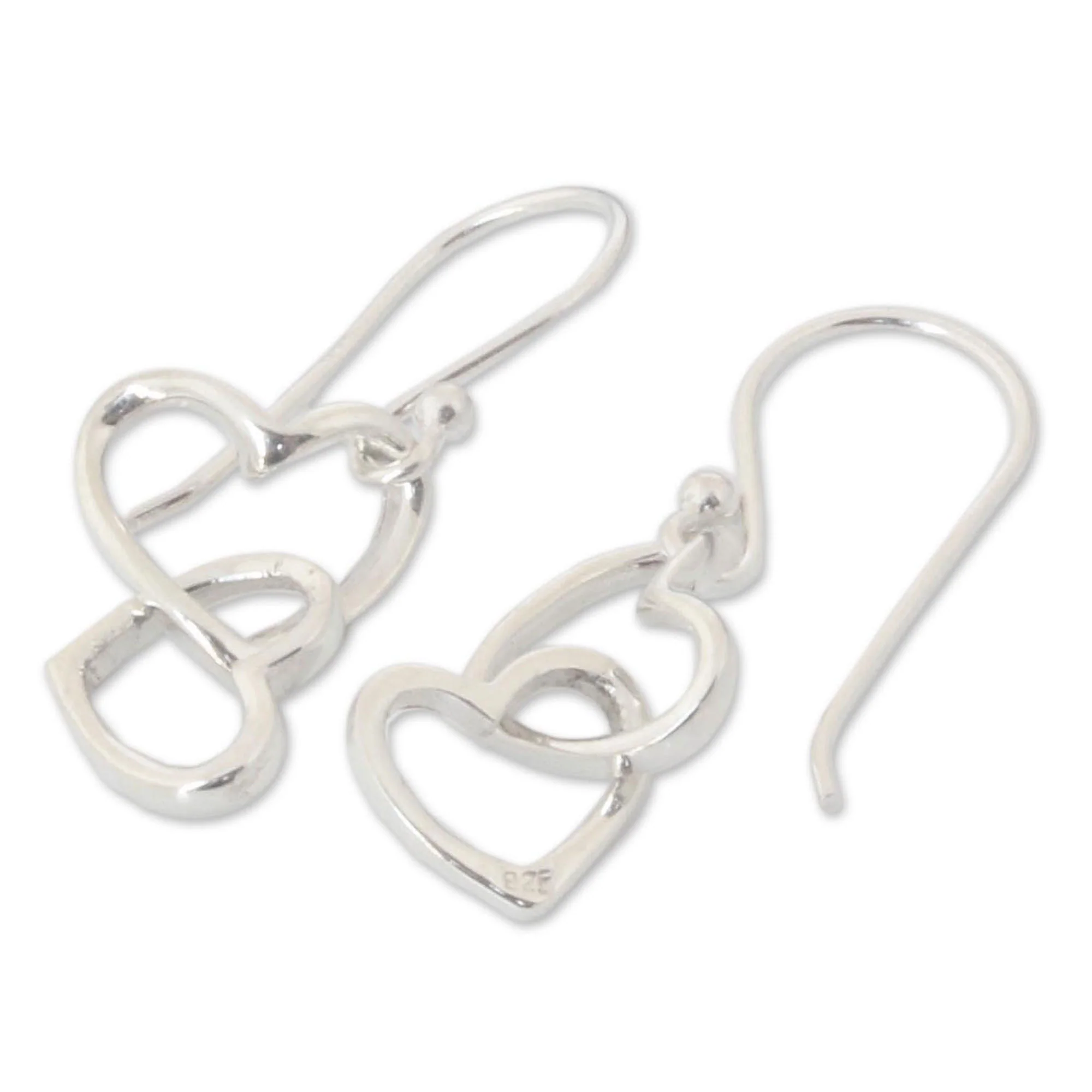 Locked in Love Sterling Silver Earrings - Image 3